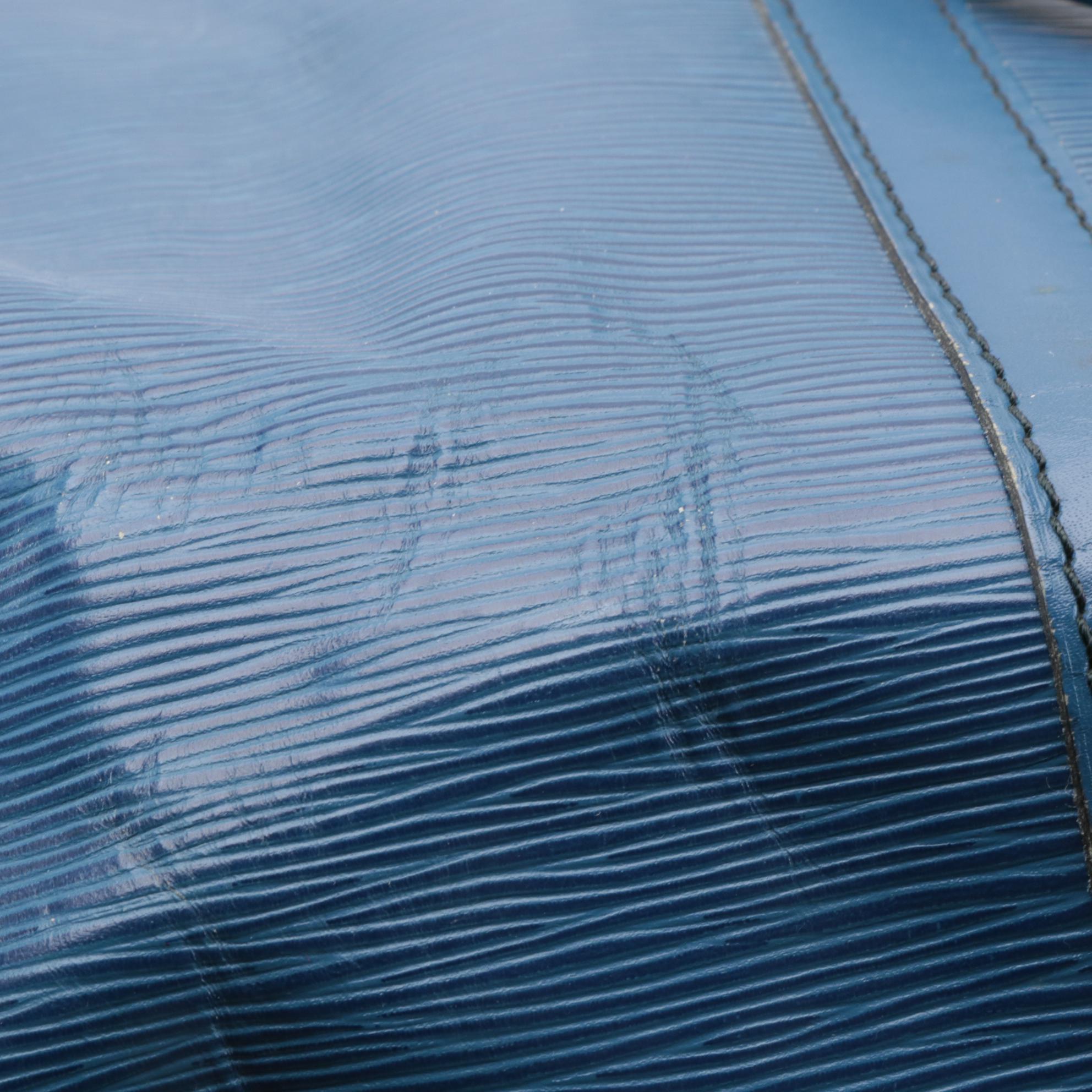 Modified Louis Vuitton Keepall 55 in Toledo Blue Epi Leather and Smooth Leather