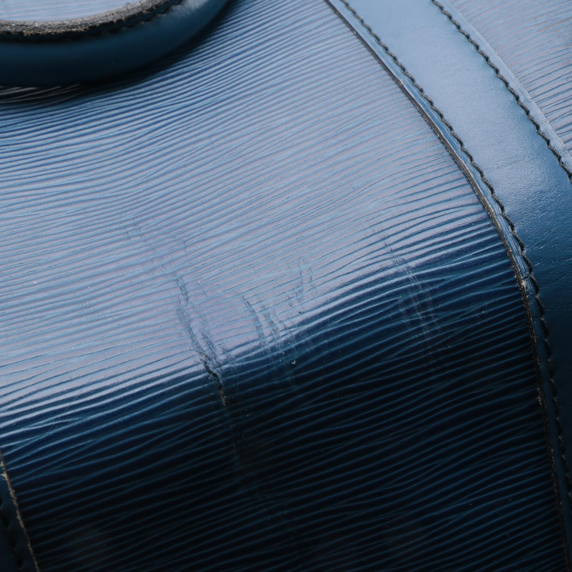 Modified Louis Vuitton Keepall 55 in Toledo Blue Epi Leather and Smooth Leather