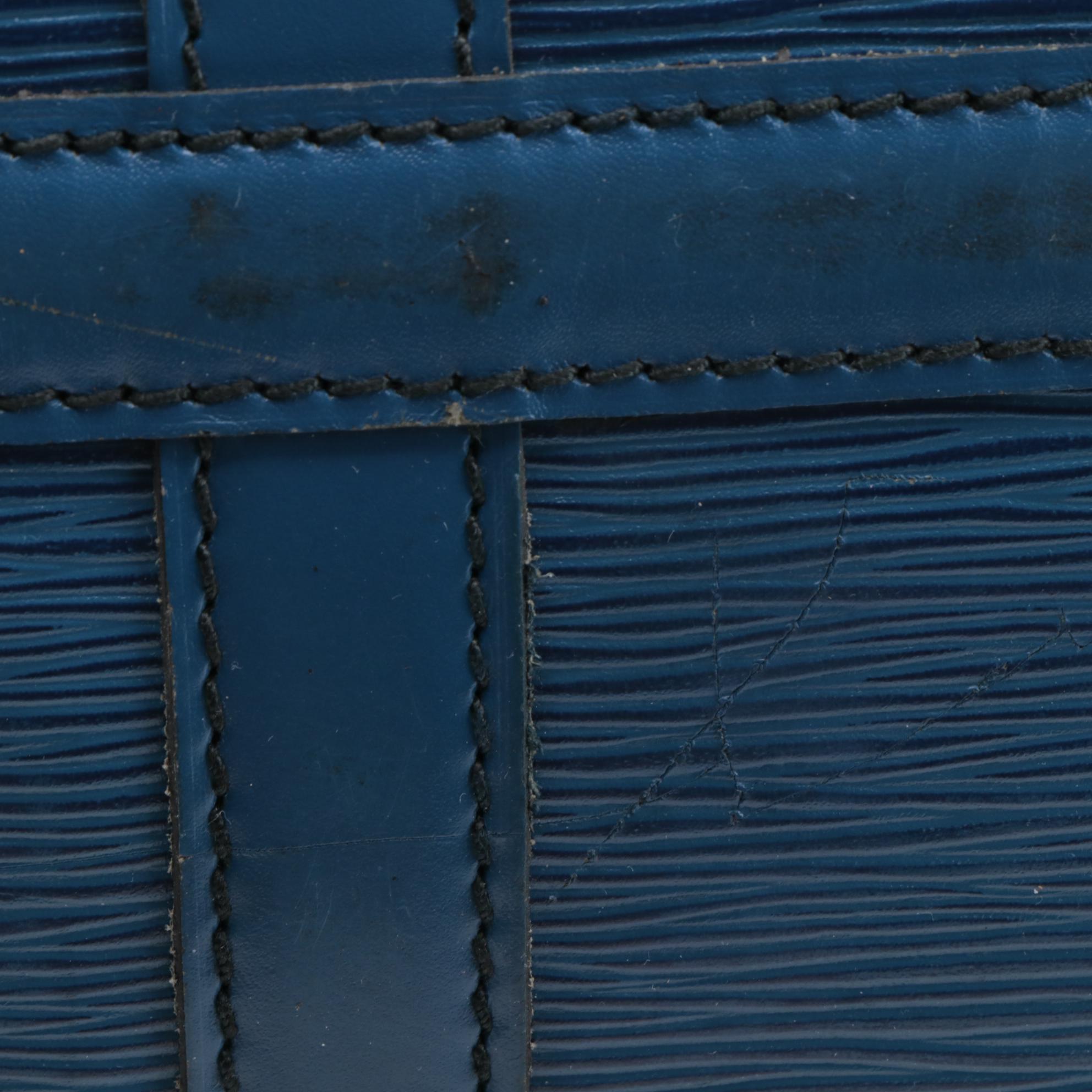 Modified Louis Vuitton Keepall 55 in Toledo Blue Epi Leather and Smooth Leather