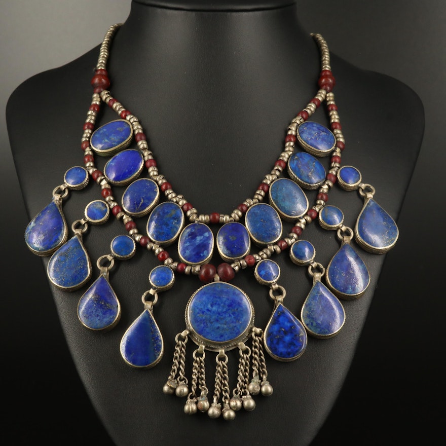 Turkic Lapis Lazuli and Seed Necklace
