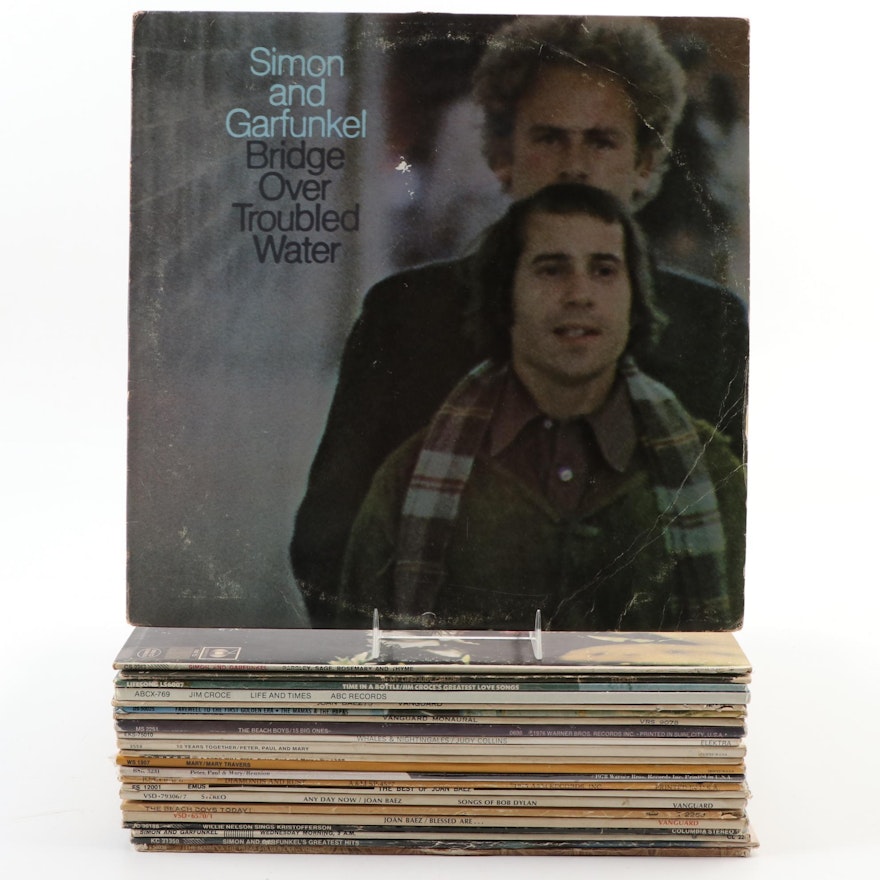 "Simon & Garfunkle," "Mamas & Papas" and Other Vinyl LP Records, 1960s-1970s