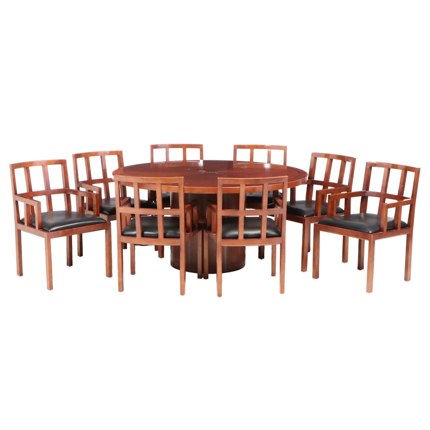 Nine-Piece Bernhardt Hardwood Dining Set