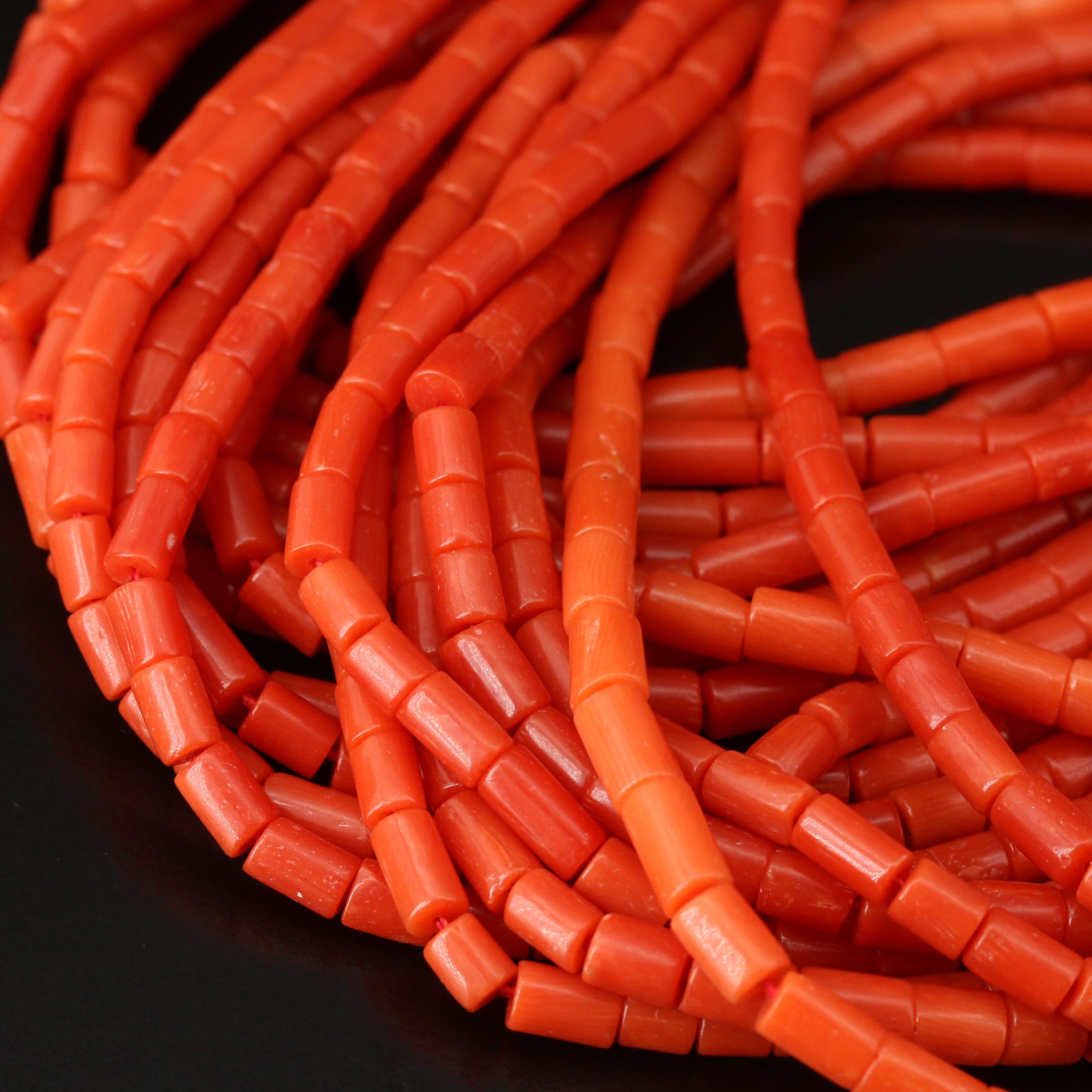 Coral Tube Bead Hanks