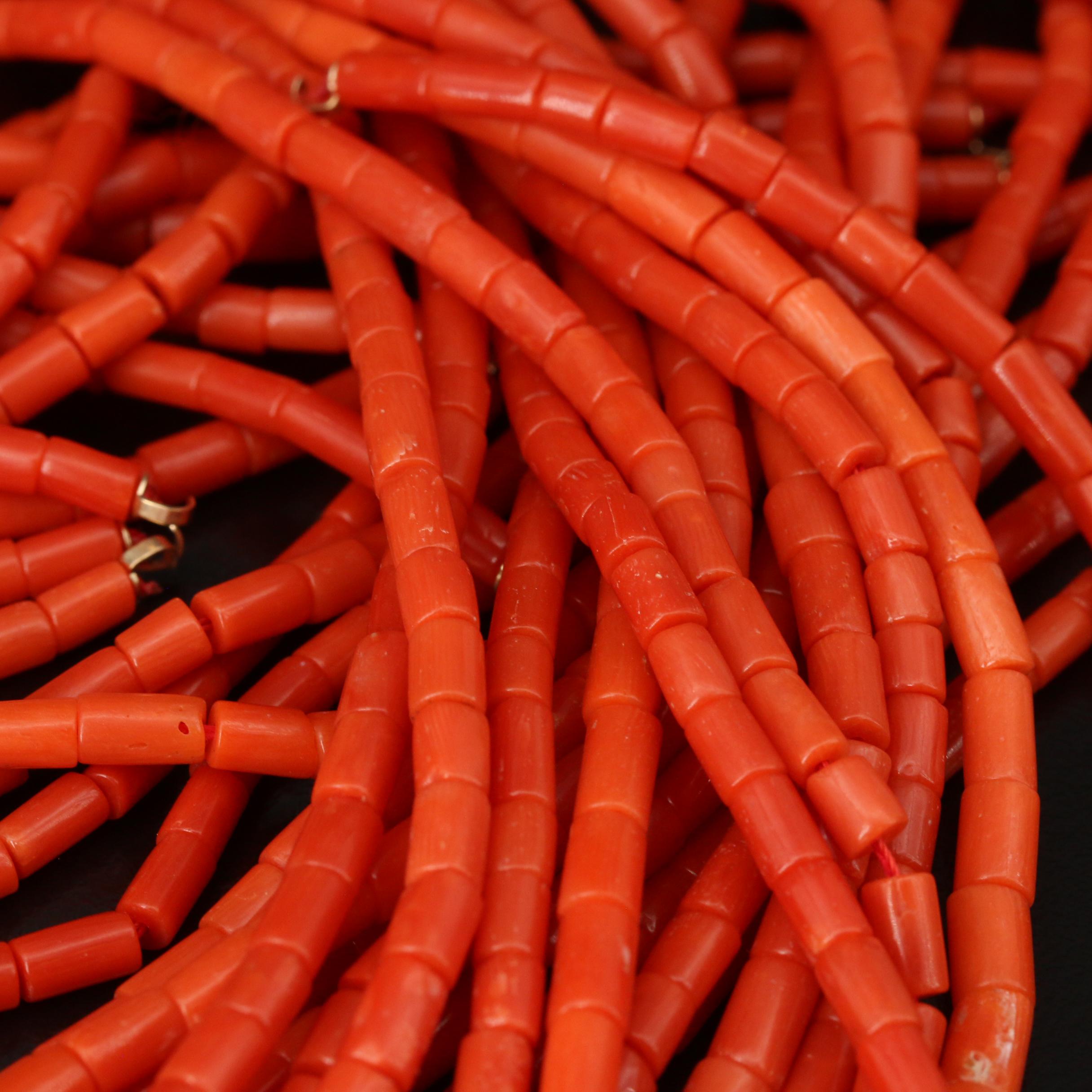 Coral Tube Bead Hanks