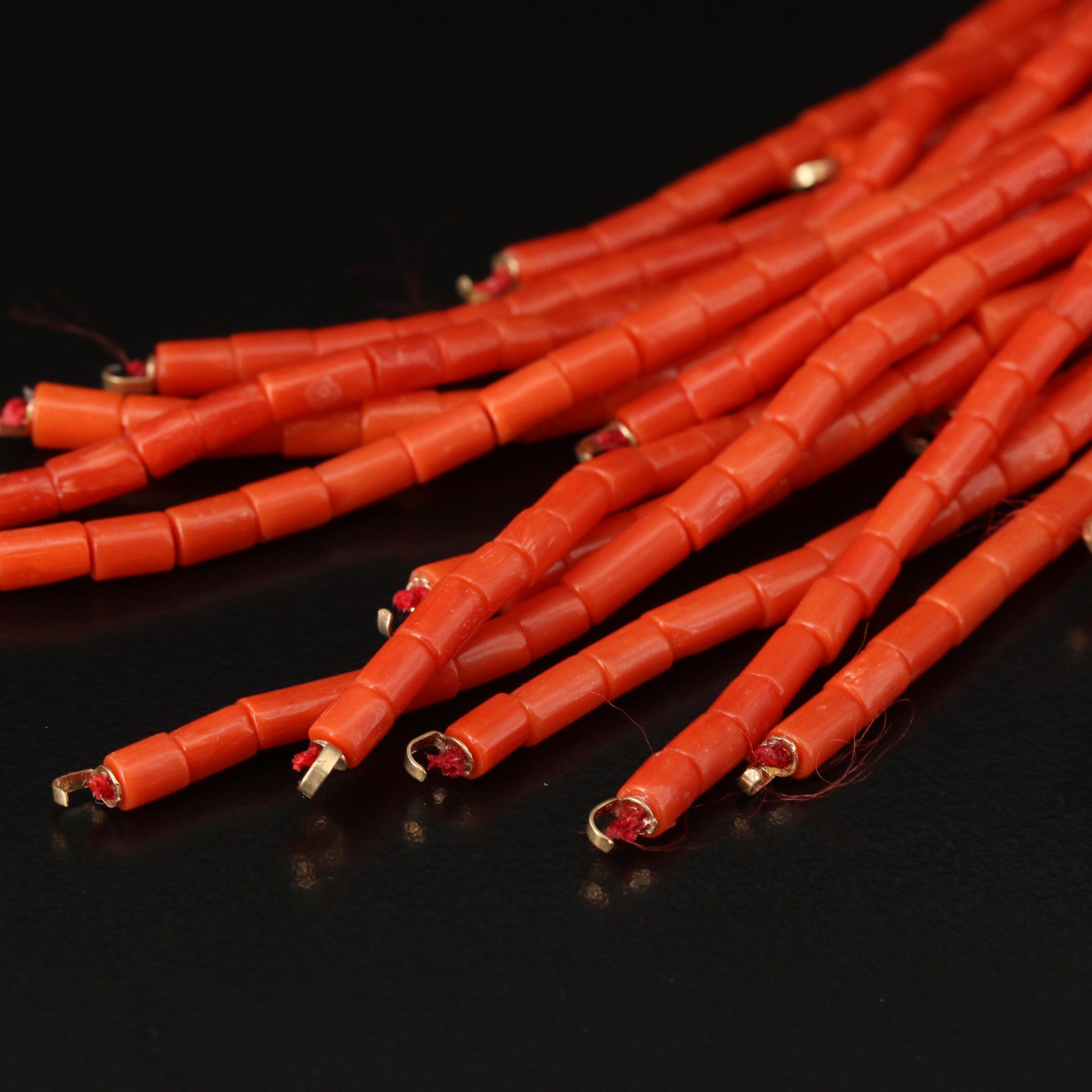 Coral Tube Bead Hanks