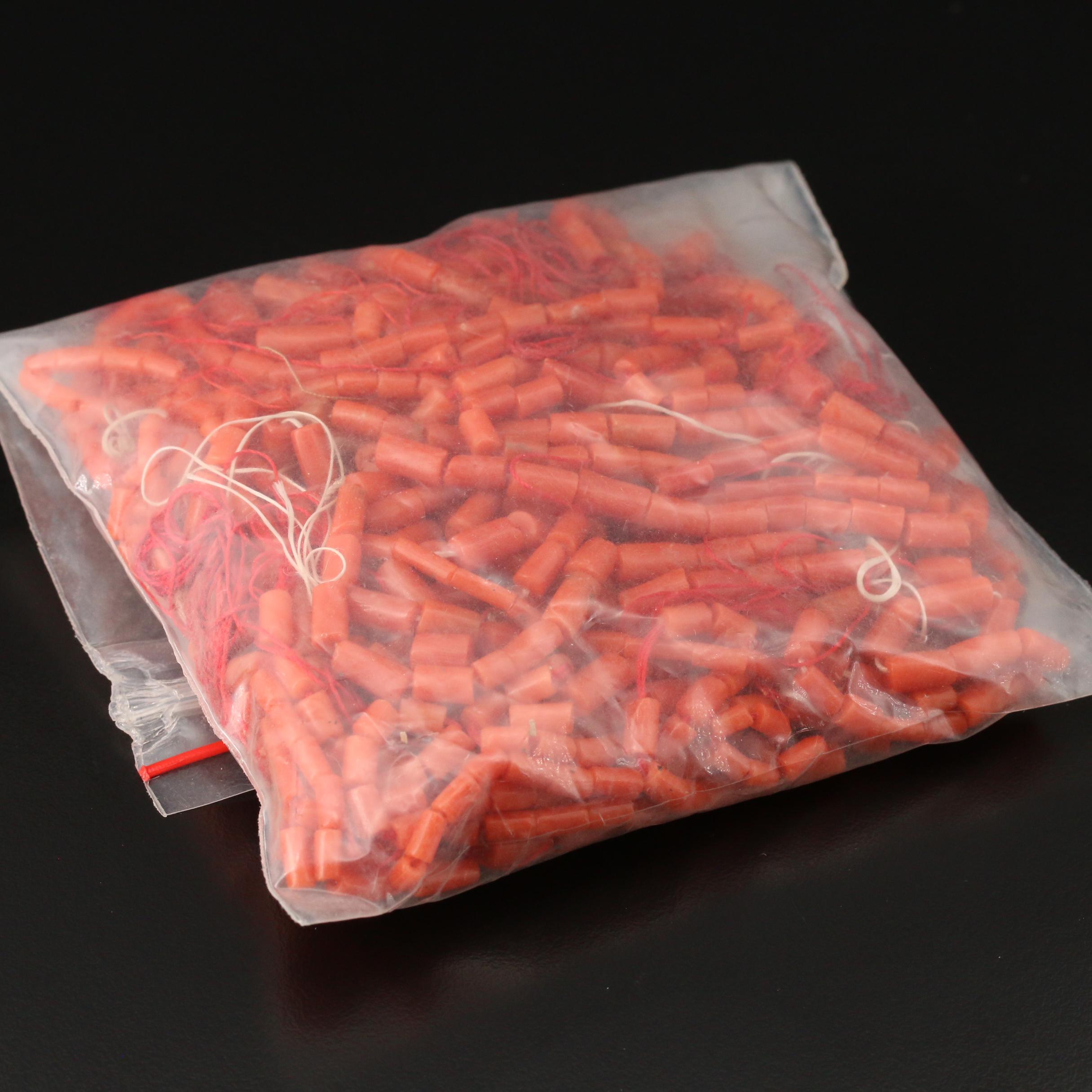 Coral Tube Bead Hanks