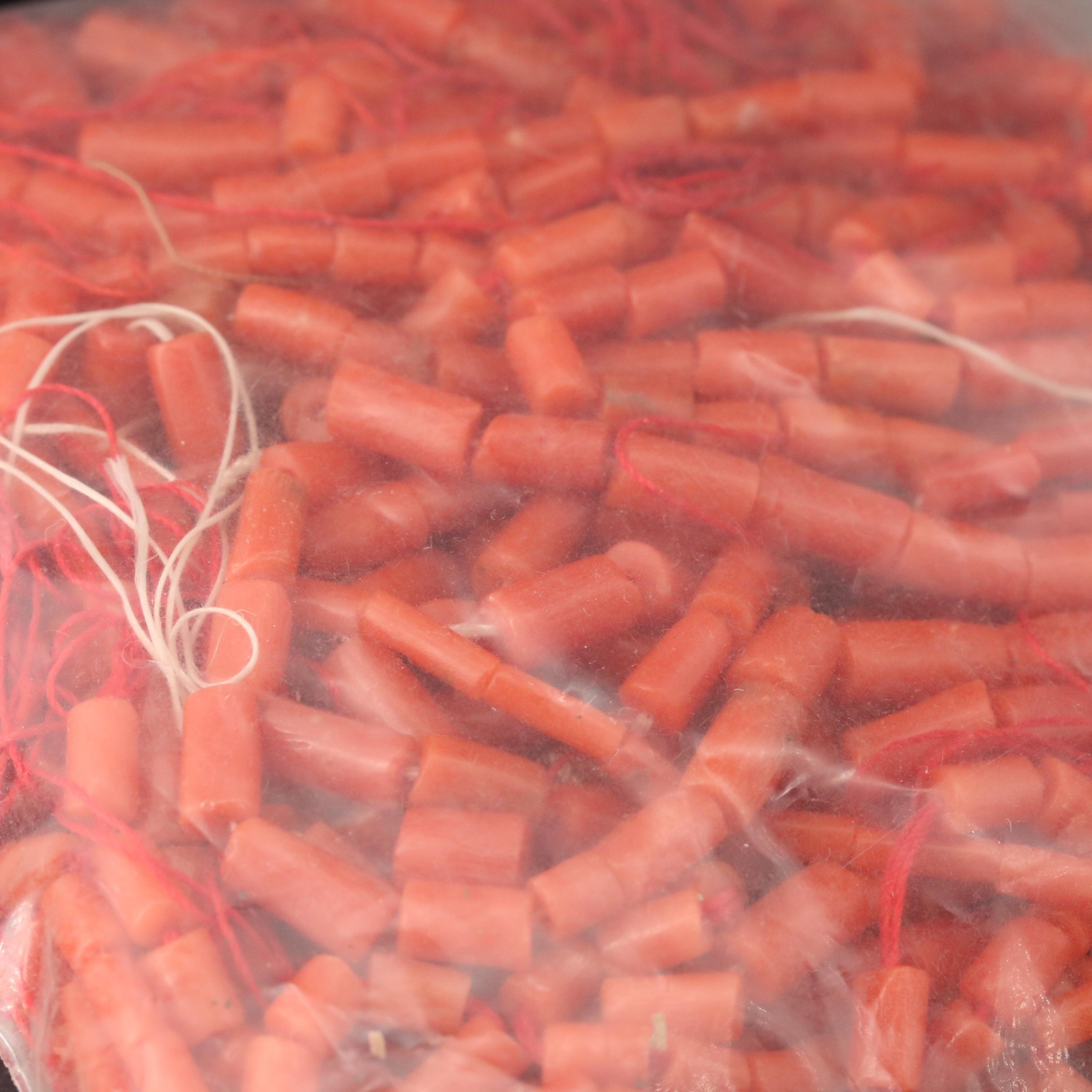 Coral Tube Bead Hanks