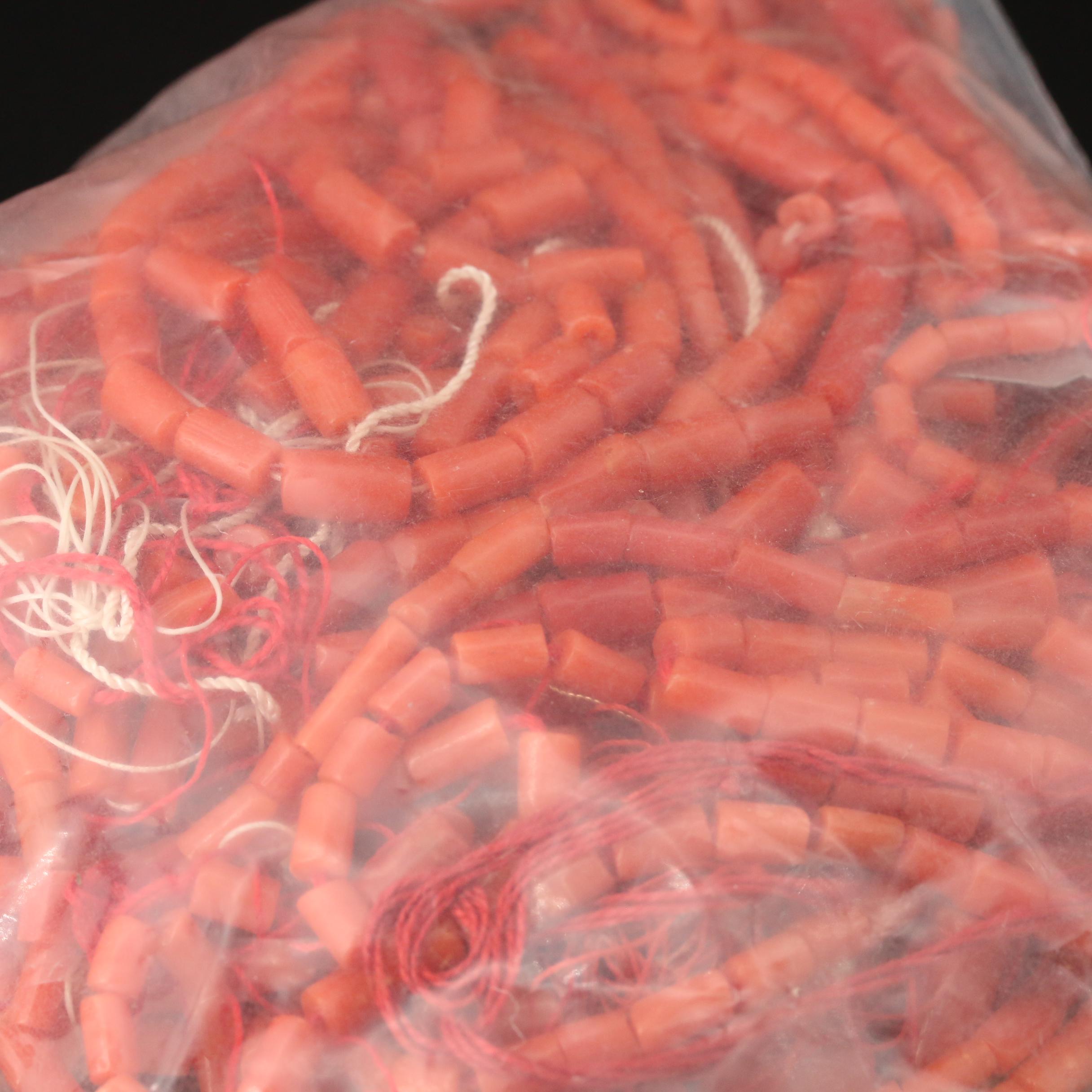 Coral Tube Bead Hanks