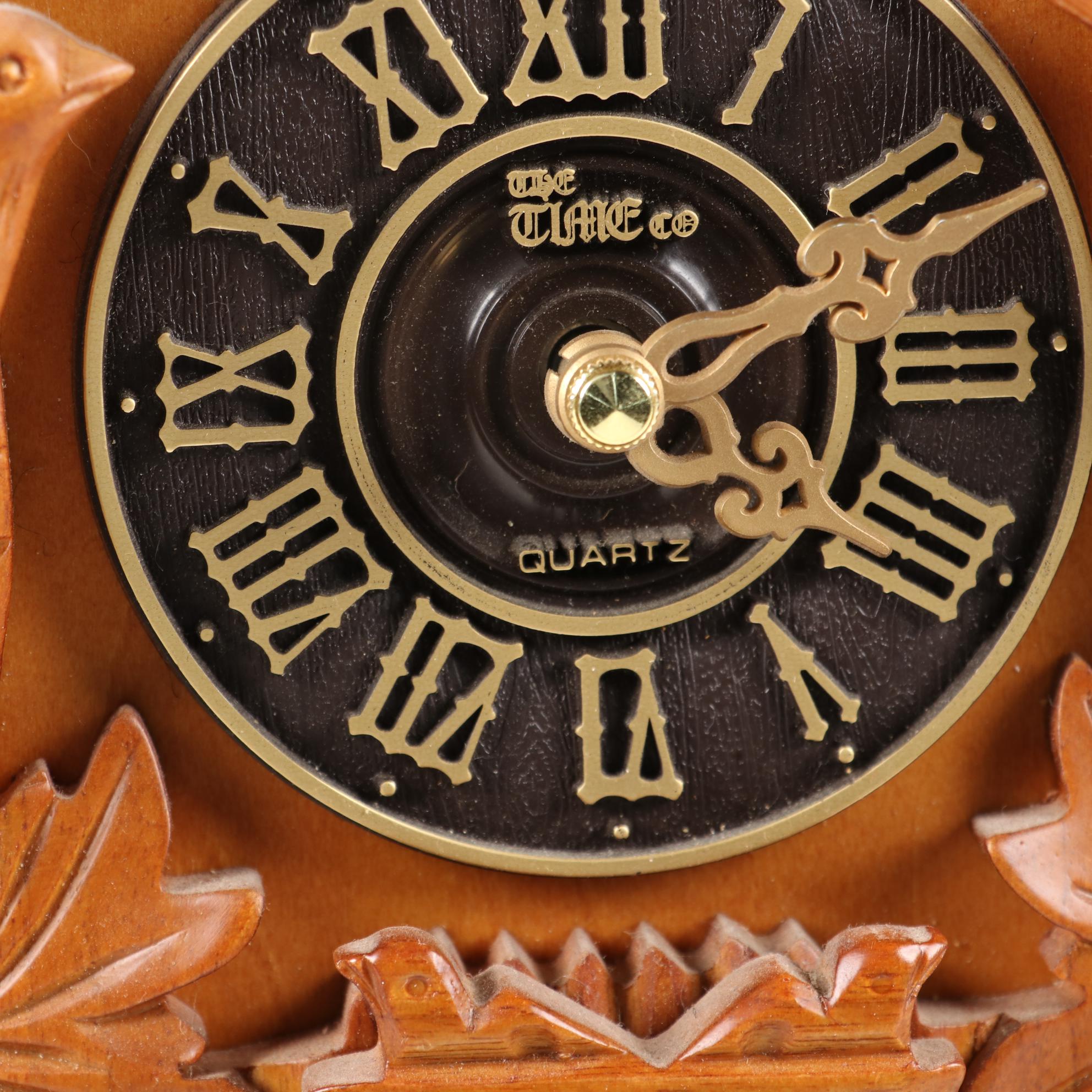 The Time Co. Quartz Faux Wood Cuckoo Clock