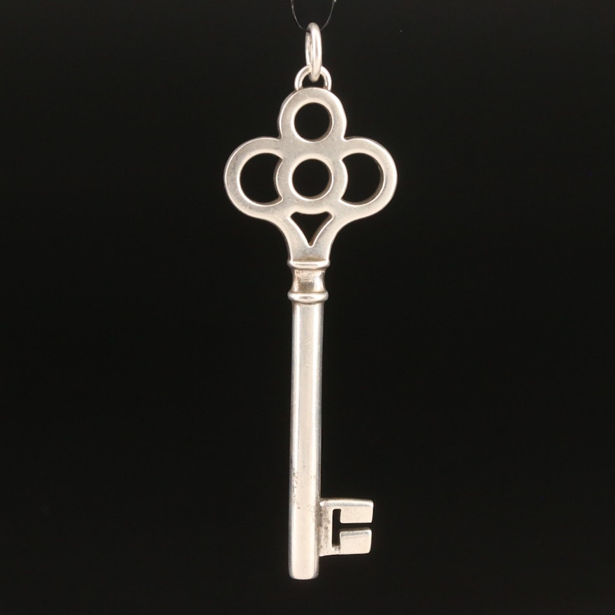 Tiffany & Co. "Crown Key" Sterling Silver Pendant