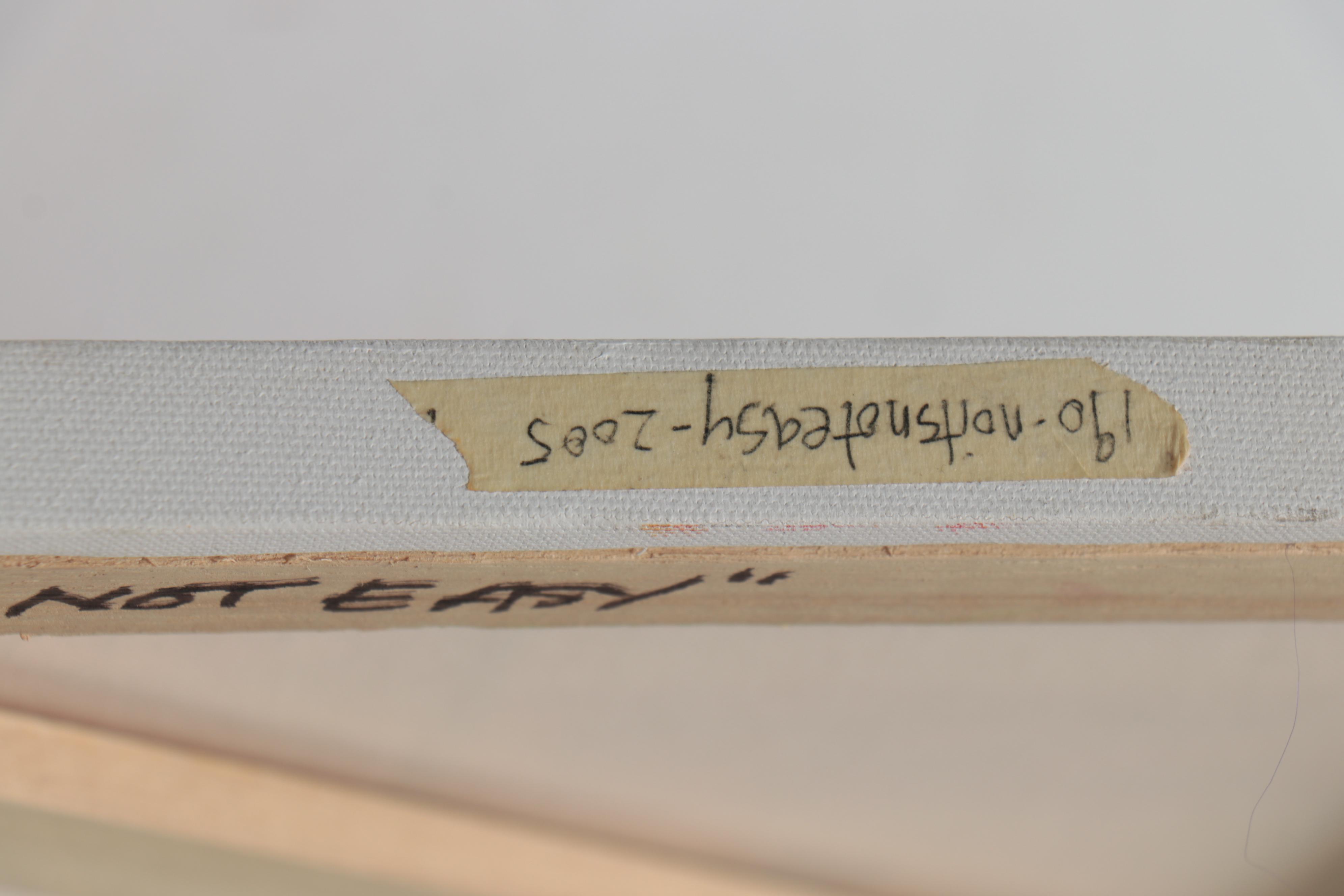 Phyllis Trager Hyman Acrylic Painting "No, It's Not Easy," 2005