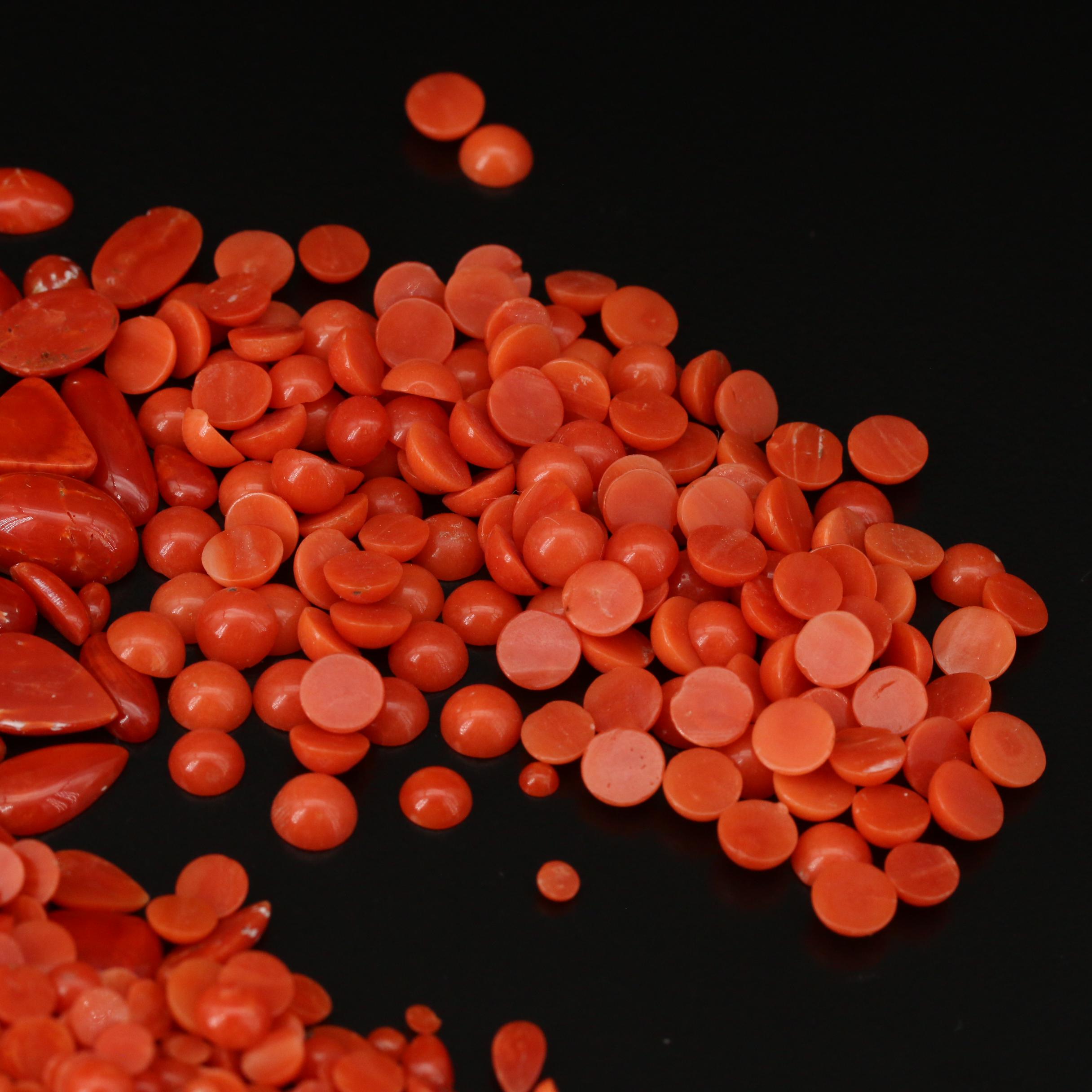 Loose Mixed Coral Cabochons