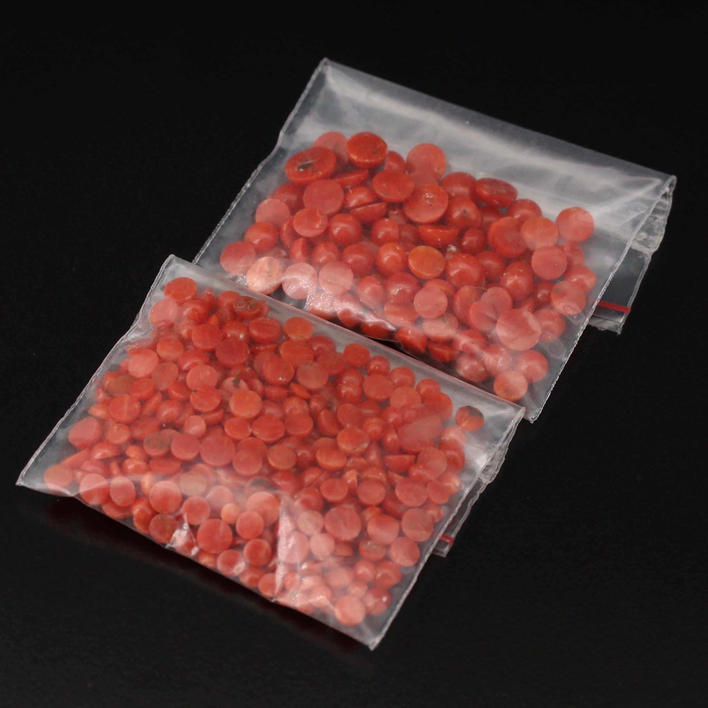 Loose Mixed Coral Cabochons