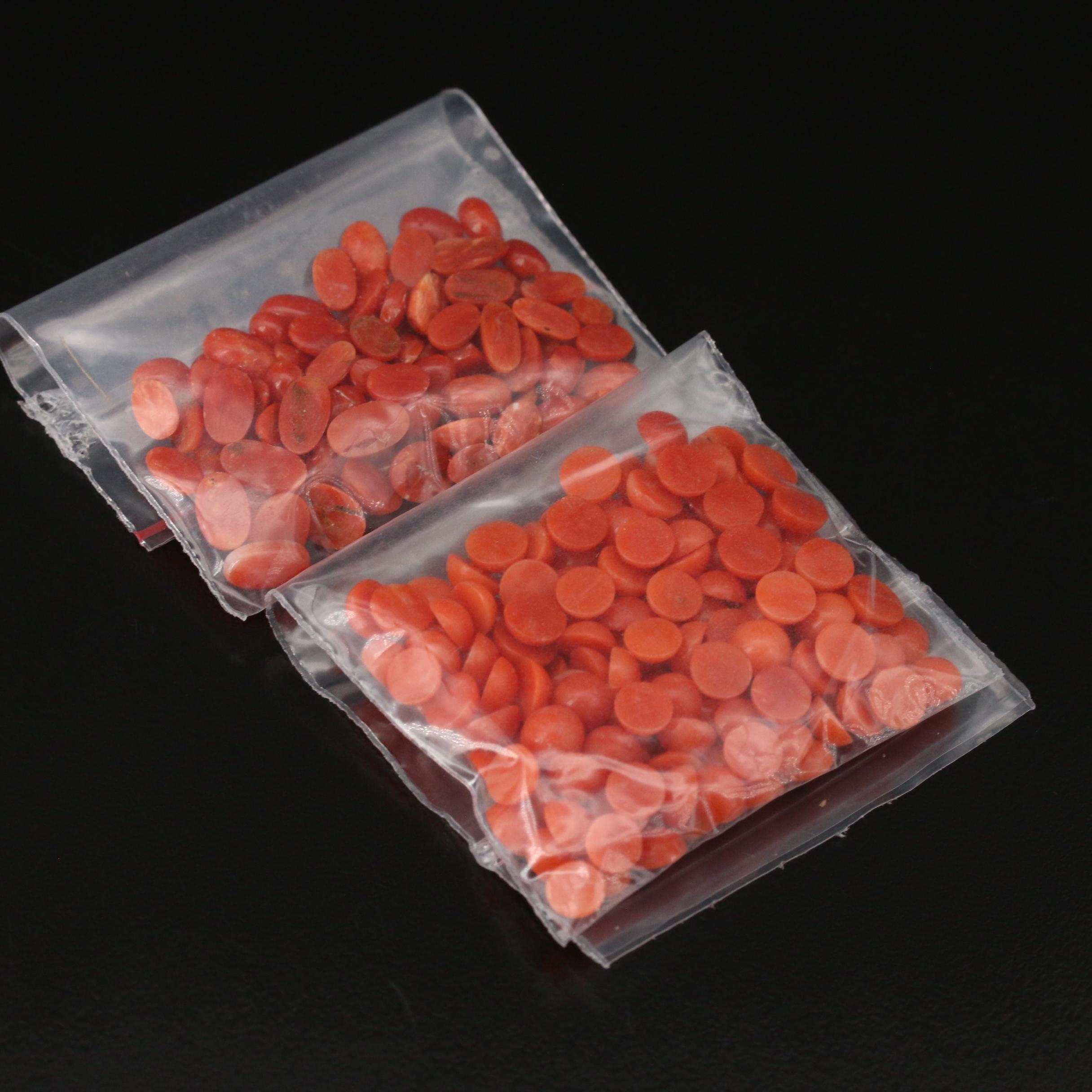 Loose Mixed Coral Cabochons