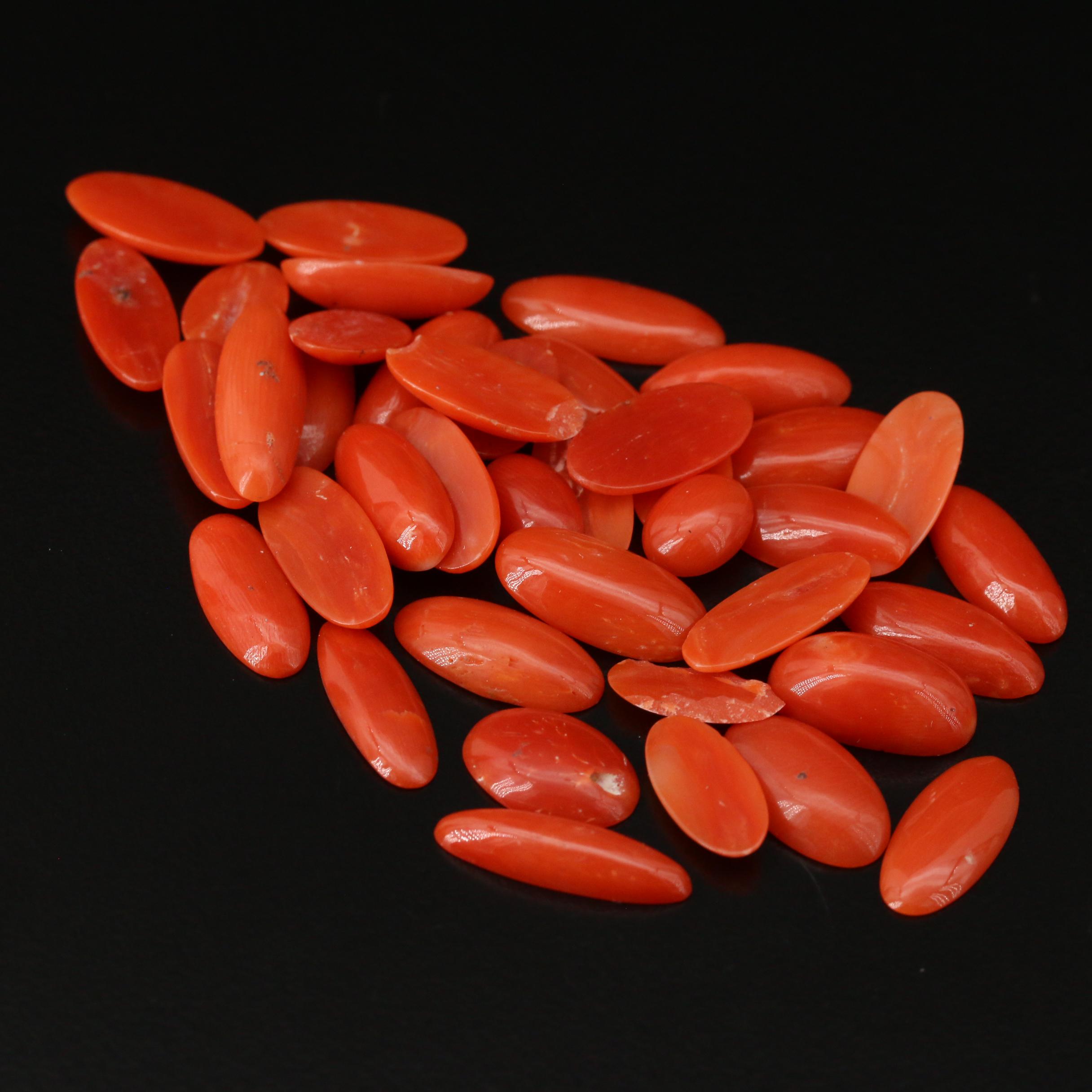 Loose Coral Cabochons