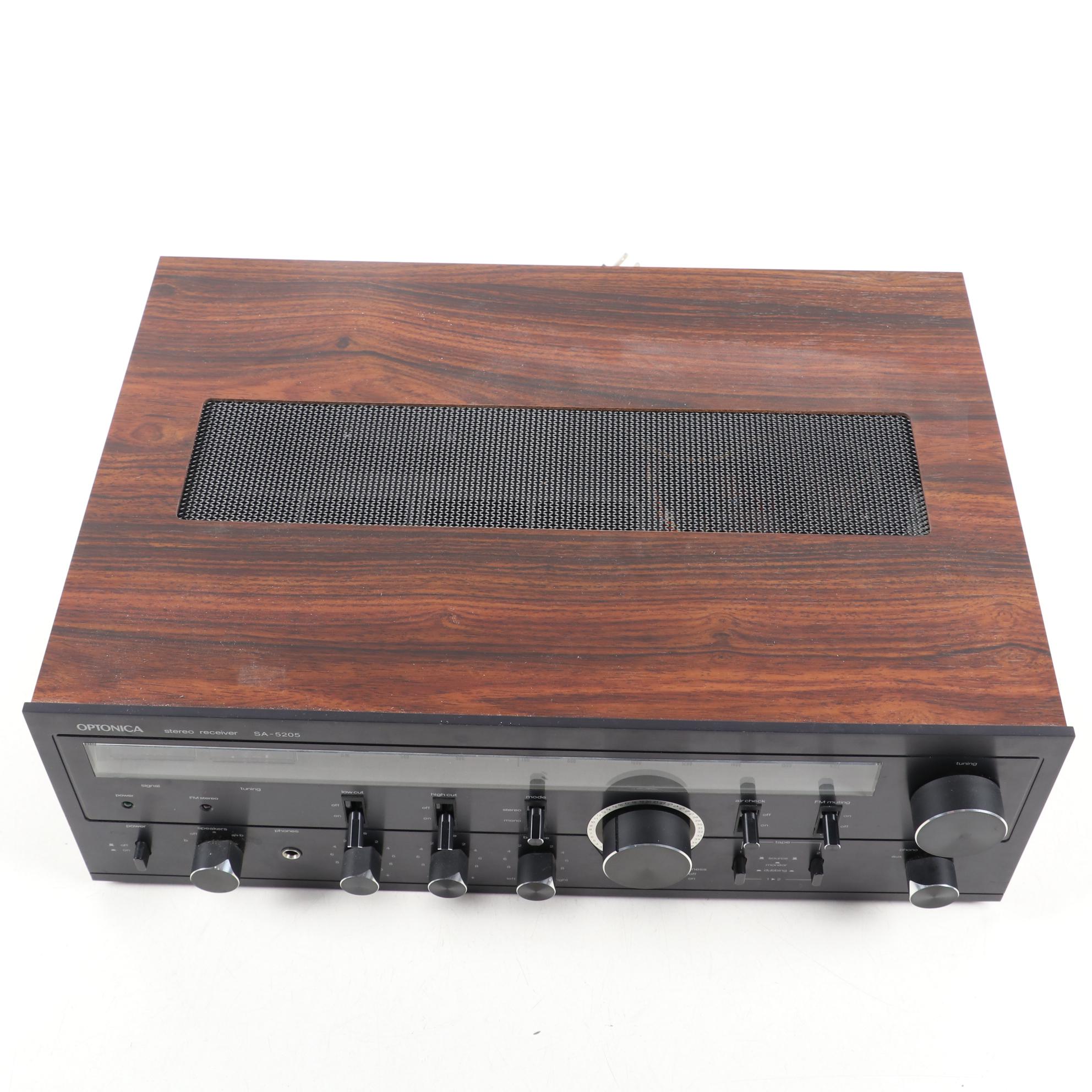 Optonica SA-5205 Stereo Receiver and RT-1515B Cassette Deck