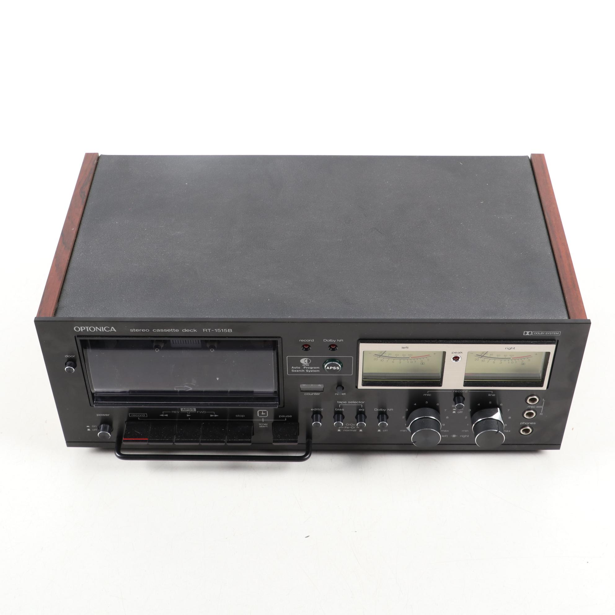 Optonica SA-5205 Stereo Receiver and RT-1515B Cassette Deck