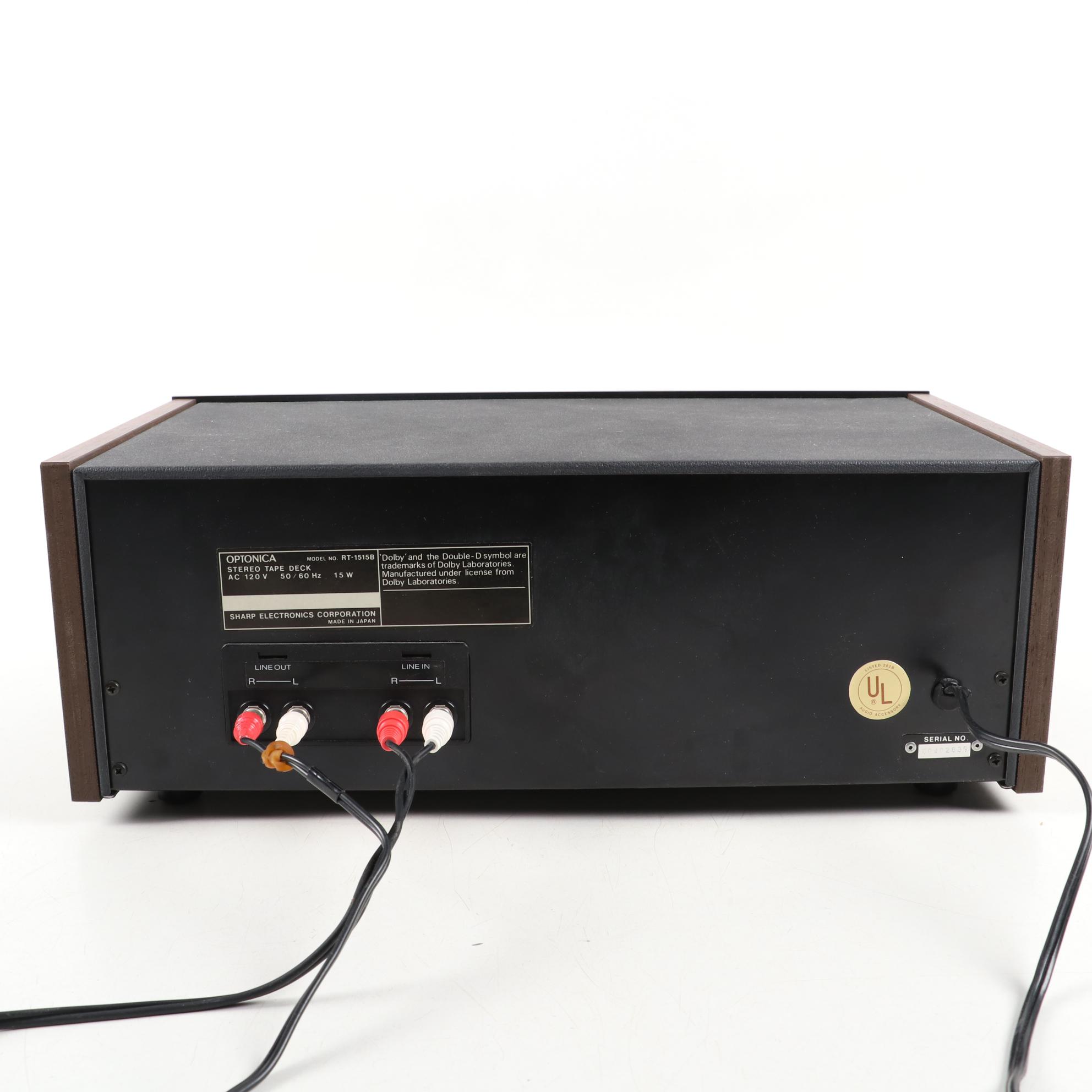 Optonica SA-5205 Stereo Receiver and RT-1515B Cassette Deck