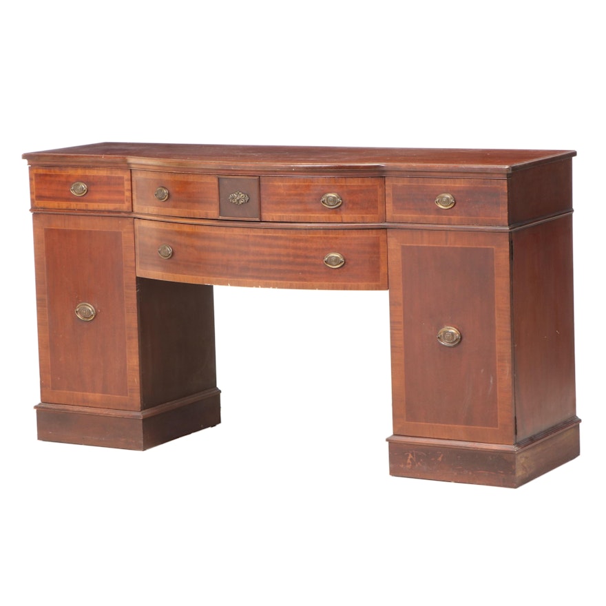 Brickwede Brothers Federal Style Mahogany and Crossbanded Bowfront Sideboard