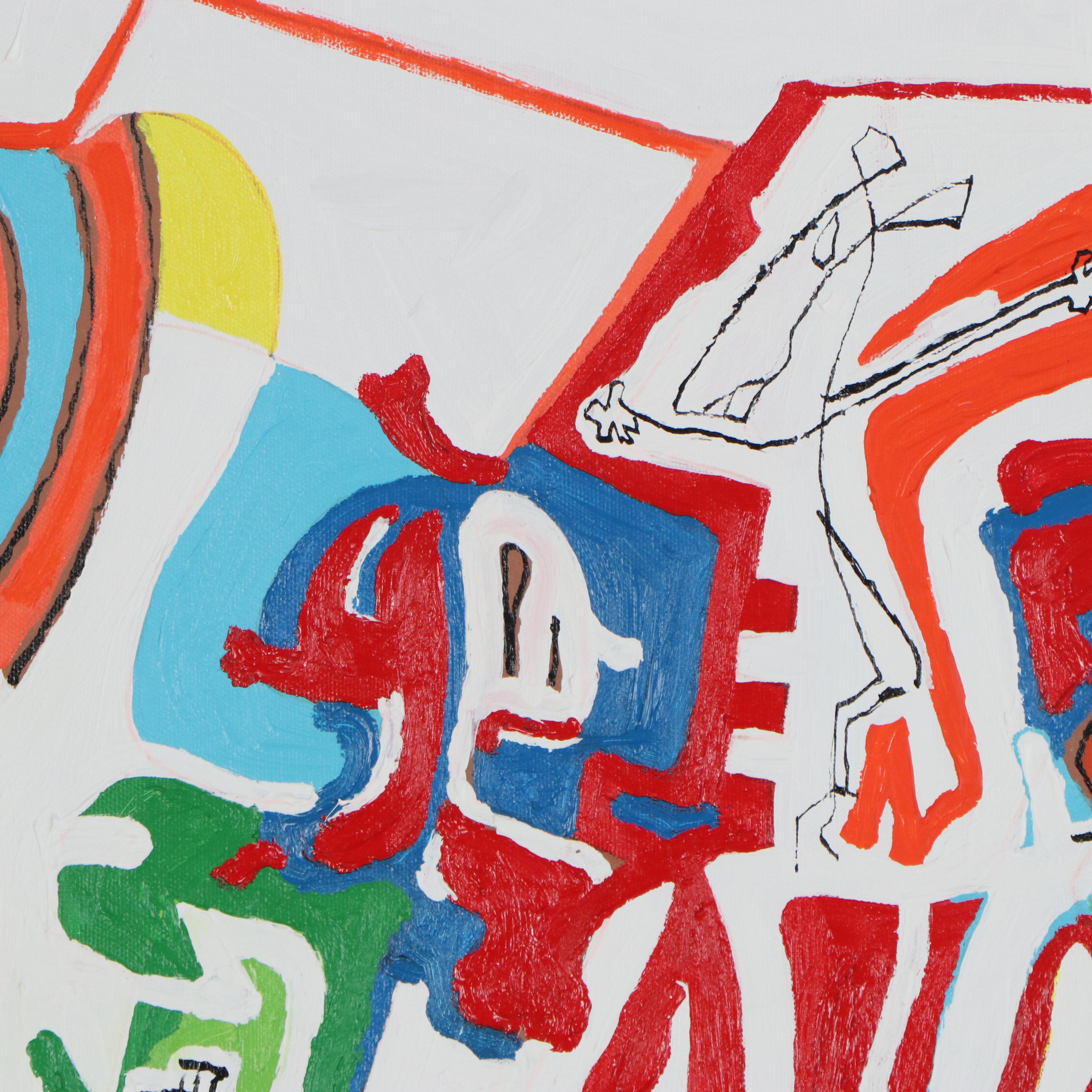 Phyllis Trager Hyman Acrylic Painting "Maze"