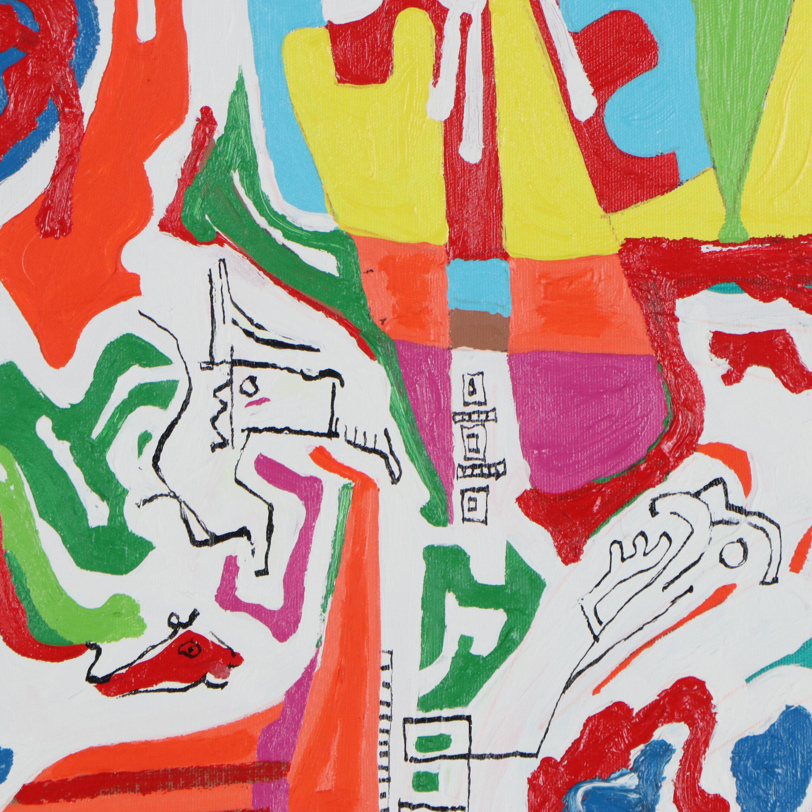 Phyllis Trager Hyman Acrylic Painting "Maze"