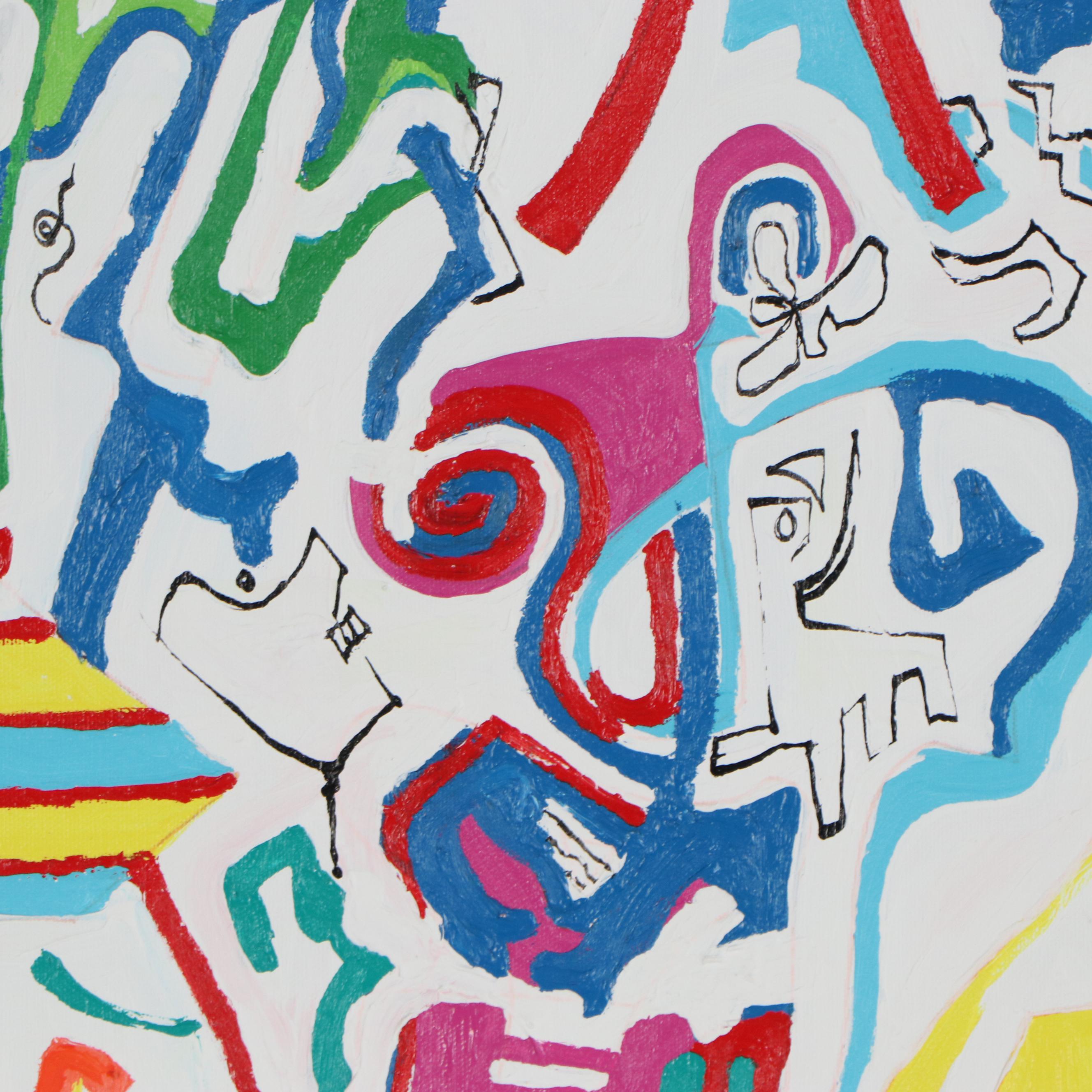 Phyllis Trager Hyman Acrylic Painting "Maze"