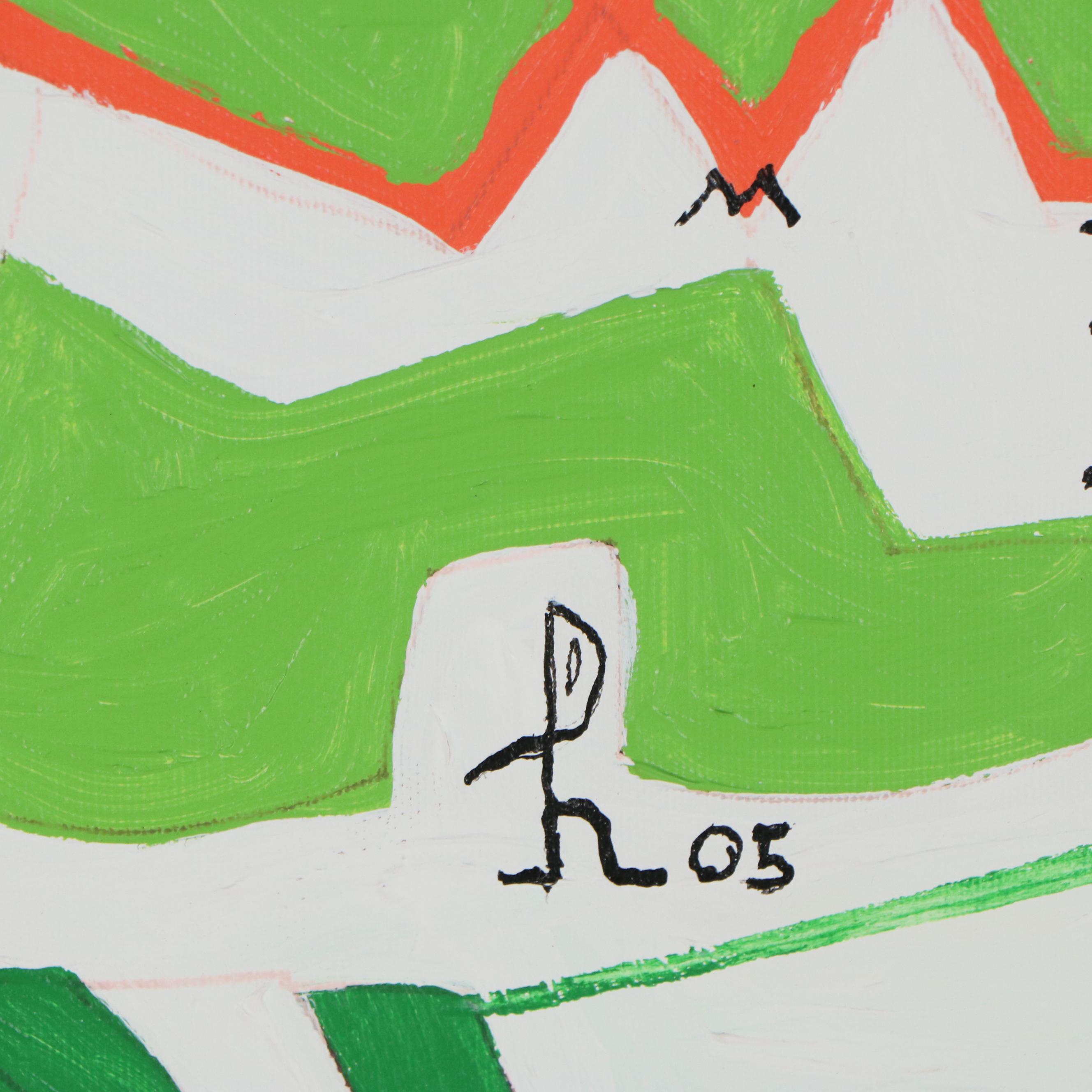 Phyllis Trager Hyman Acrylic Painting "Maze"