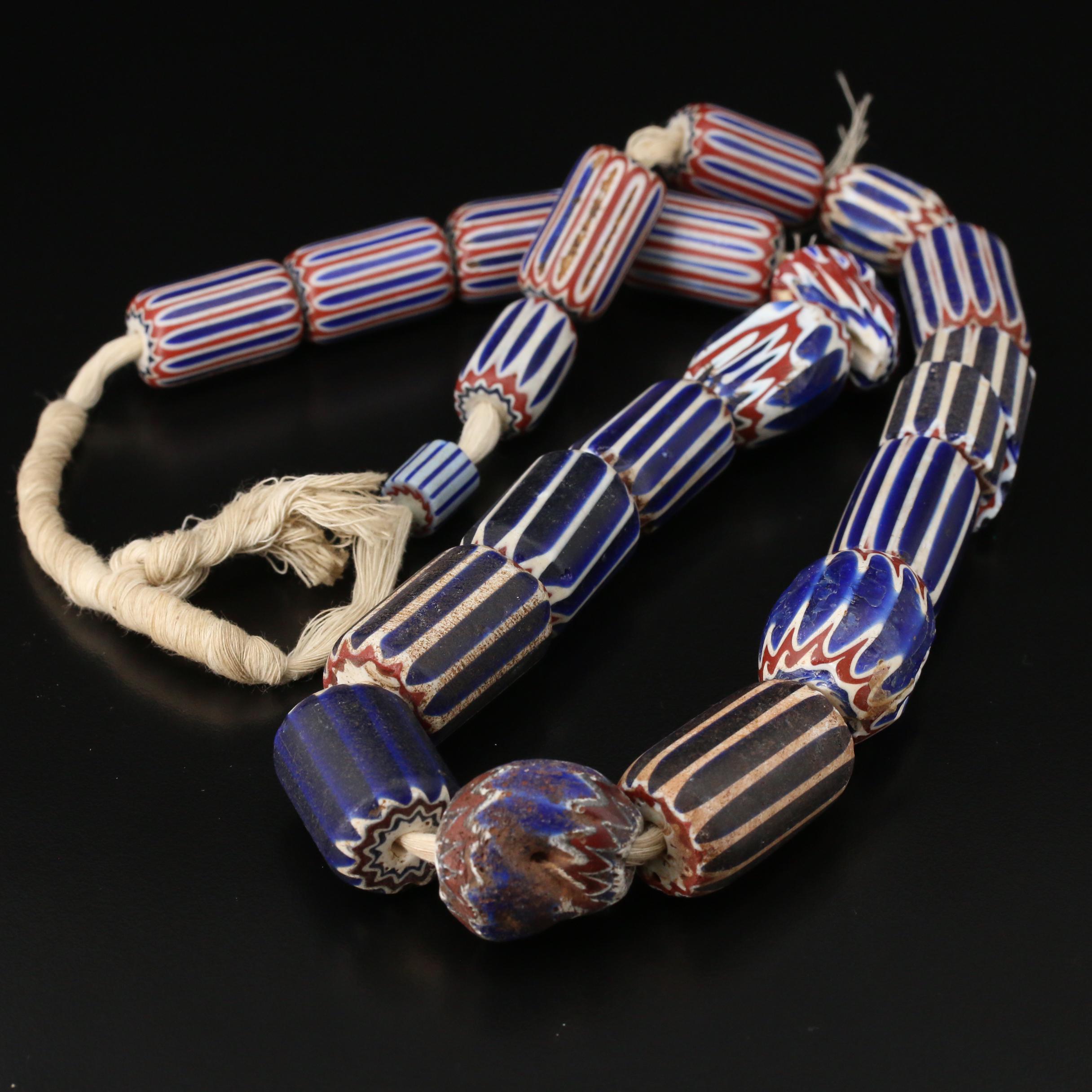 Venetian Chevron Beads Including 6 Layer Beads