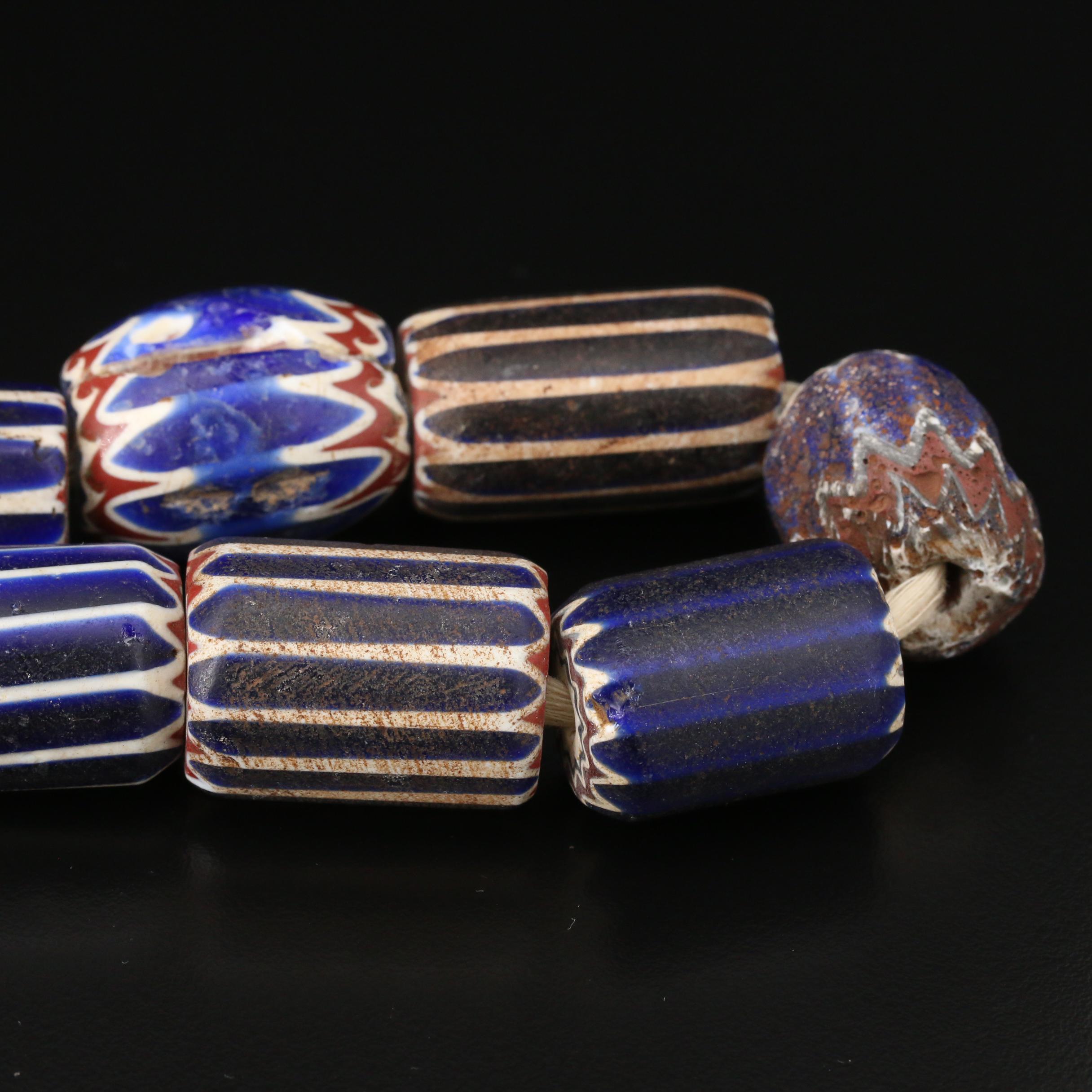 Venetian Chevron Beads Including 6 Layer Beads