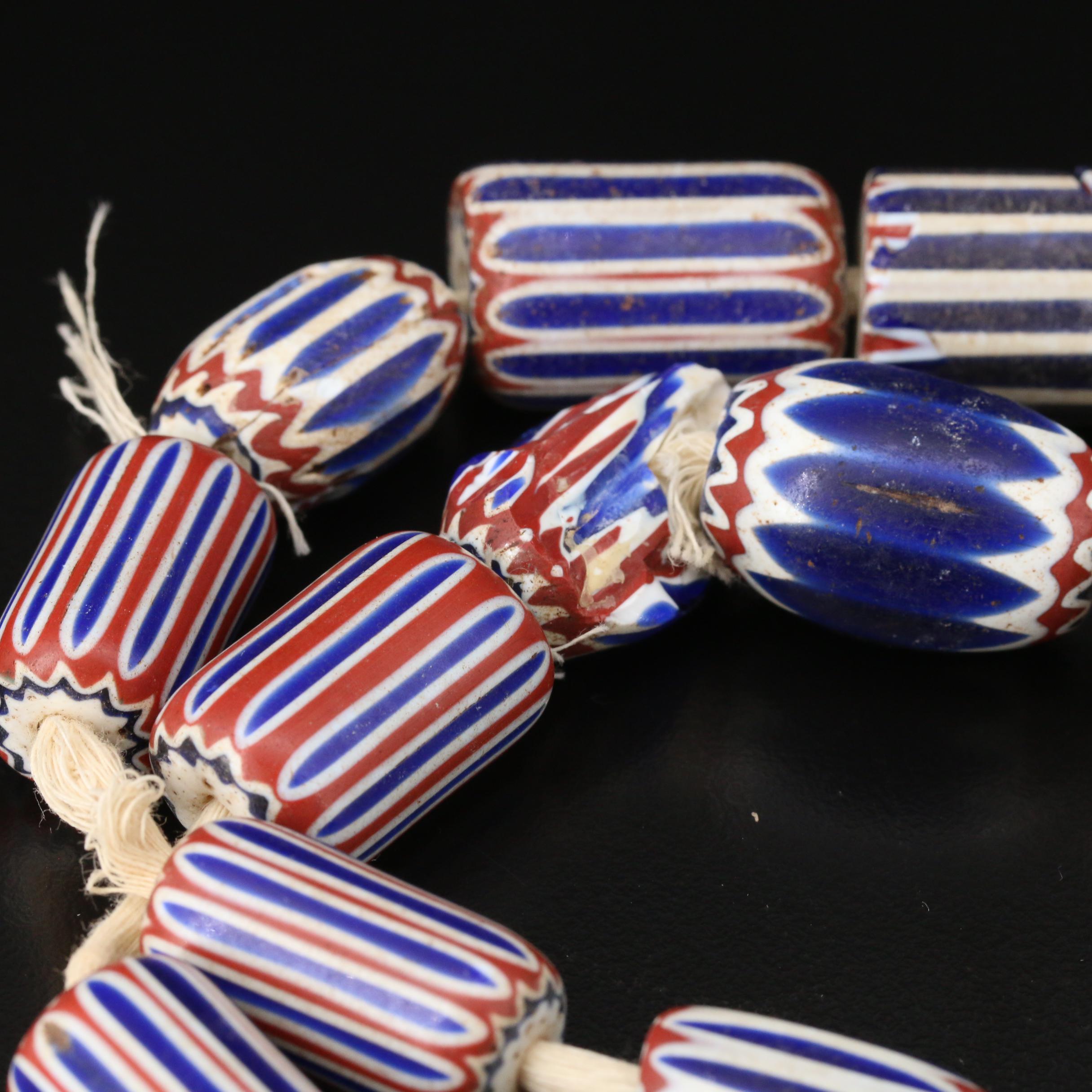 Venetian Chevron Beads Including 6 Layer Beads