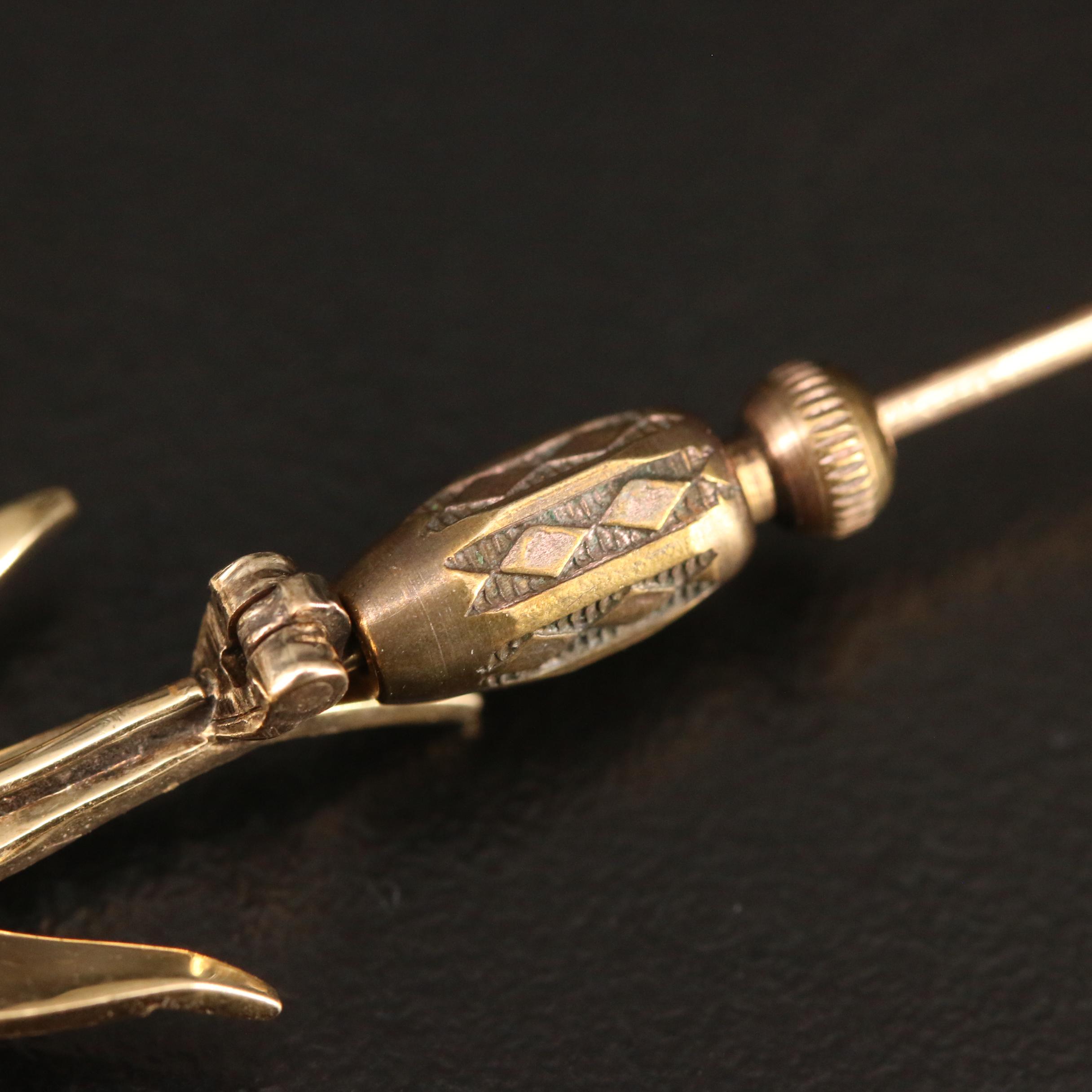 Victorian 14K Diamond and Pearl Starburst Converter Brooch