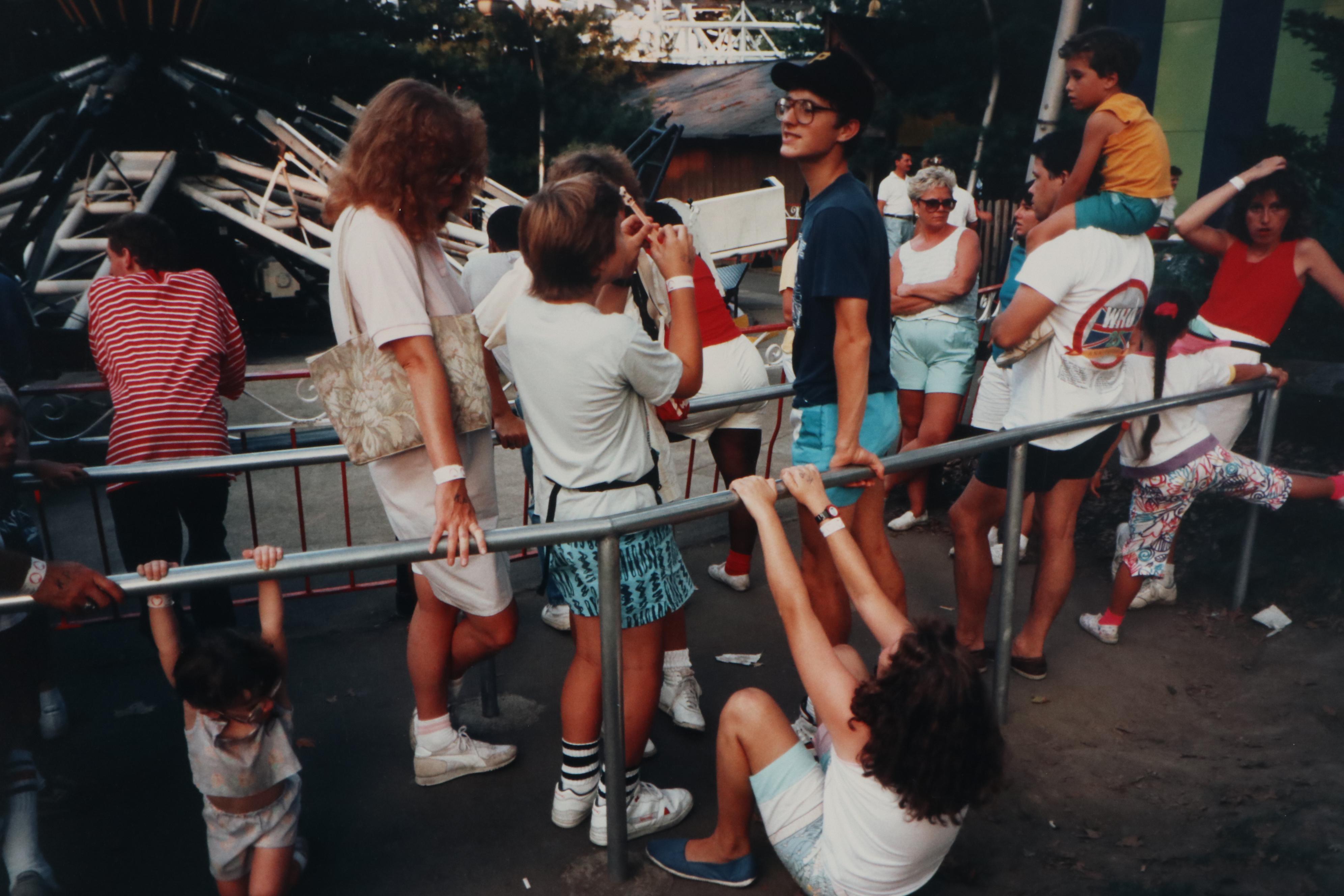 William D. Wade Cibachrome Photograph of Roller-Coaster Queue