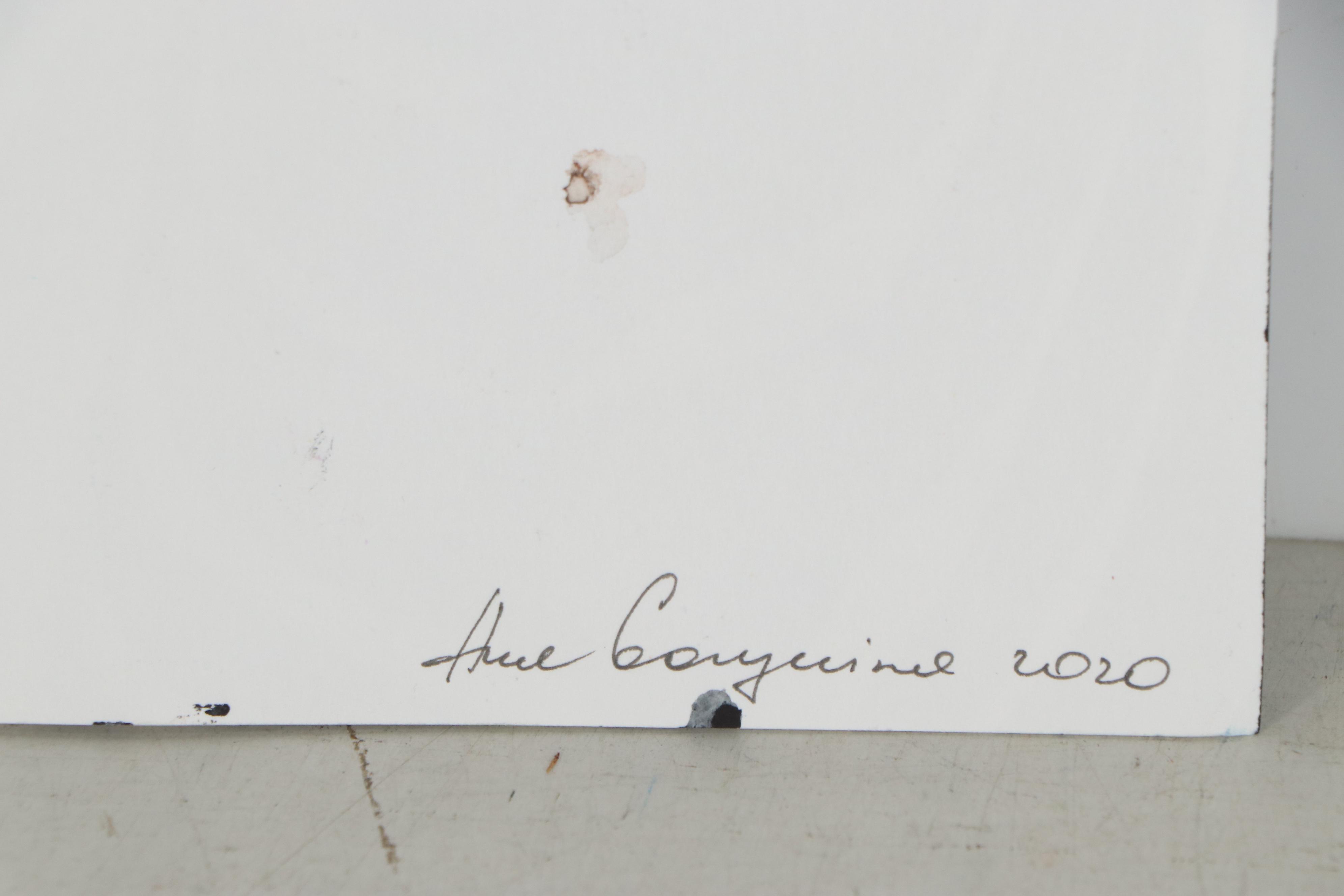 Anne "Angor" Gorywine Watercolor Painting of Zebra