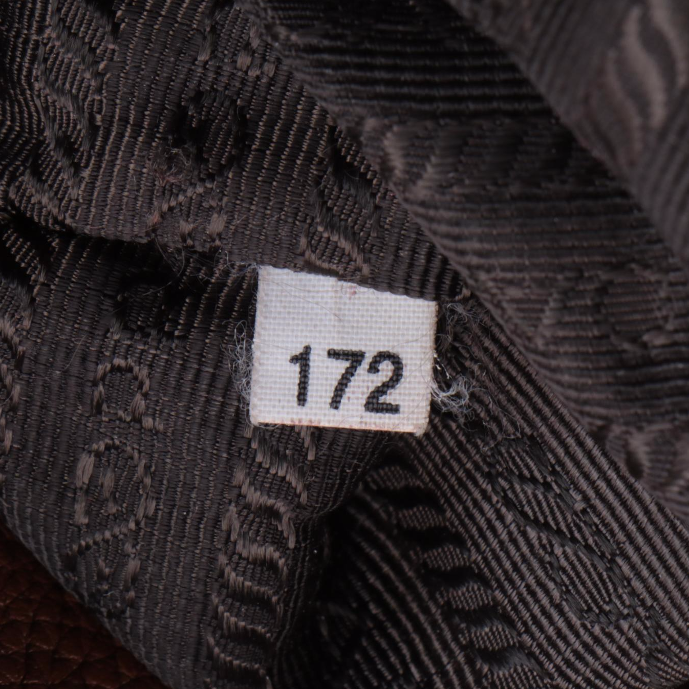 Prada Bauletto Bag BR3091 in Nocciolo Vitello Daino Print Leather