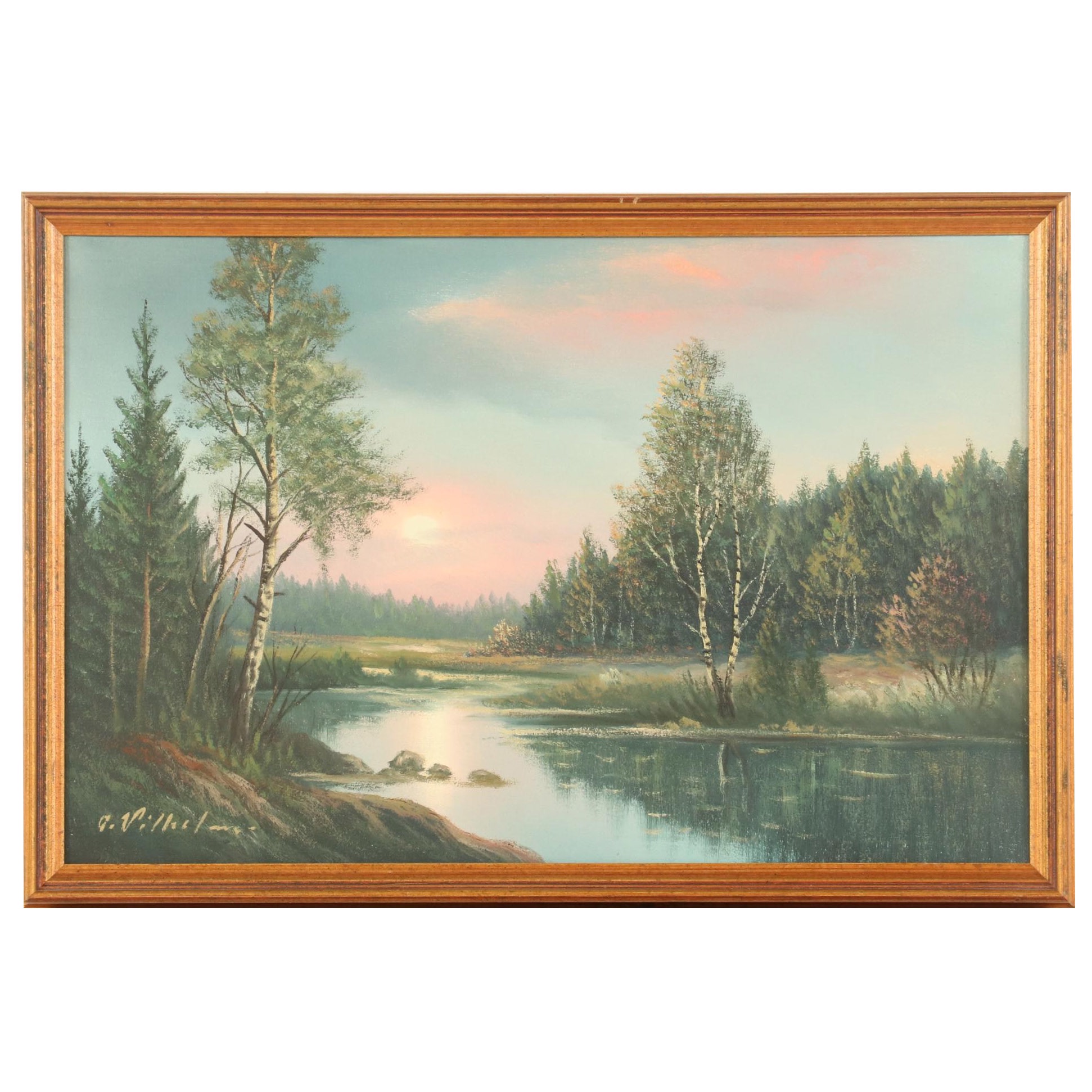 Sunset Landscape Oil Painting