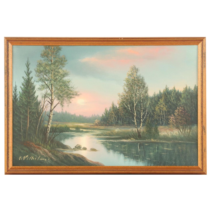 Sunset Landscape Oil Painting