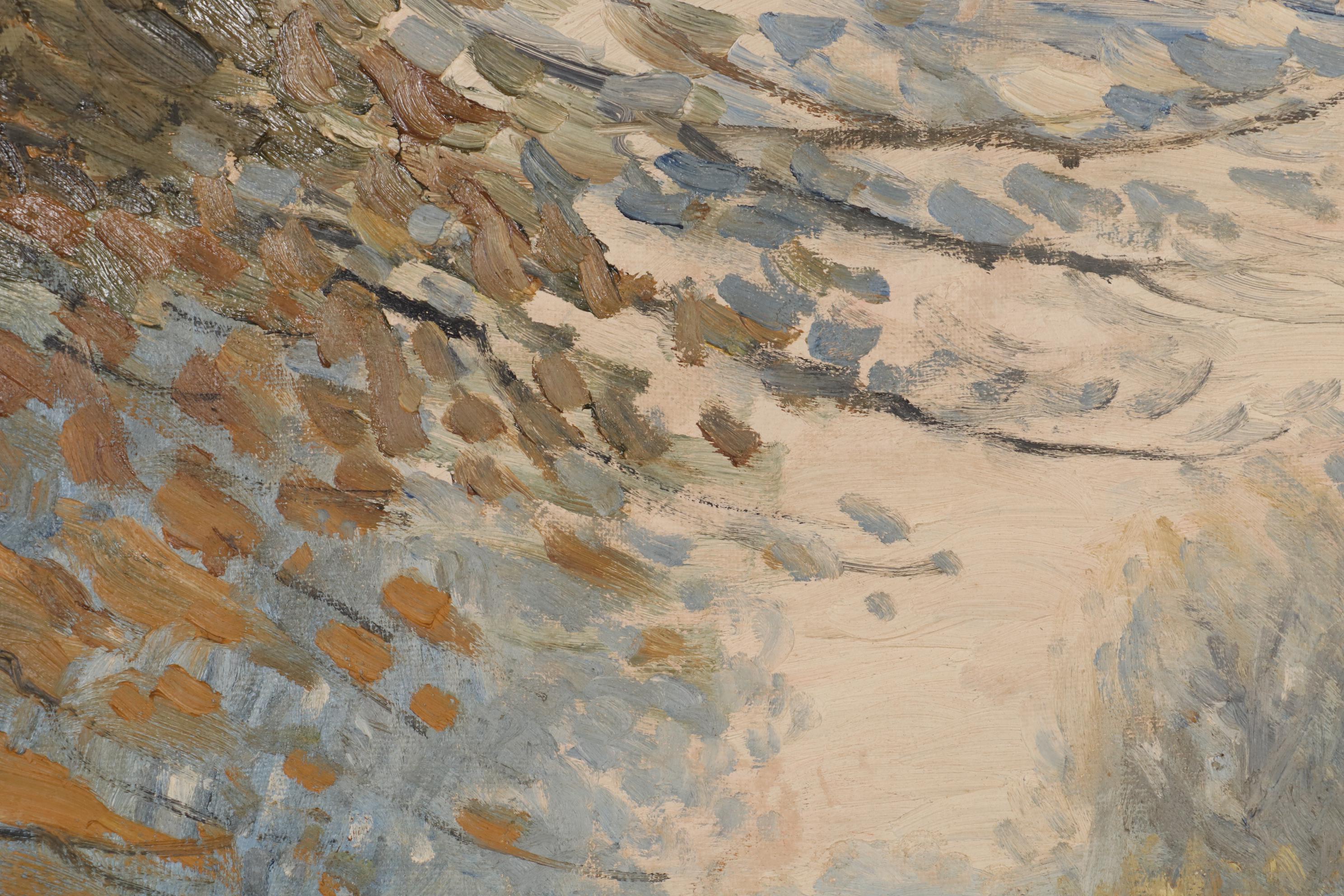 Richard Packer Oil Painting "Old North Bridge, Concord, Massachusetts," 1974