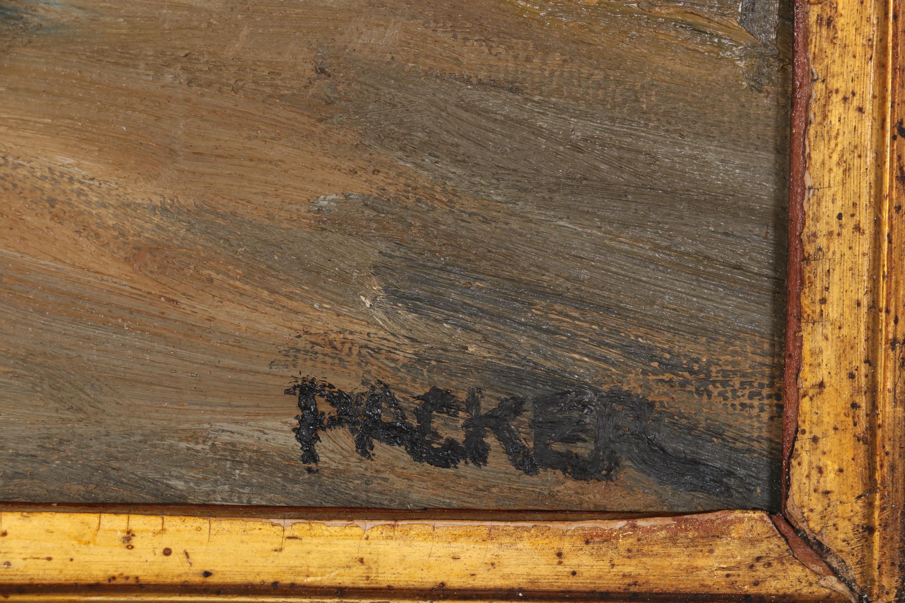 Richard Packer Oil Painting "Old North Bridge, Concord, Massachusetts," 1974