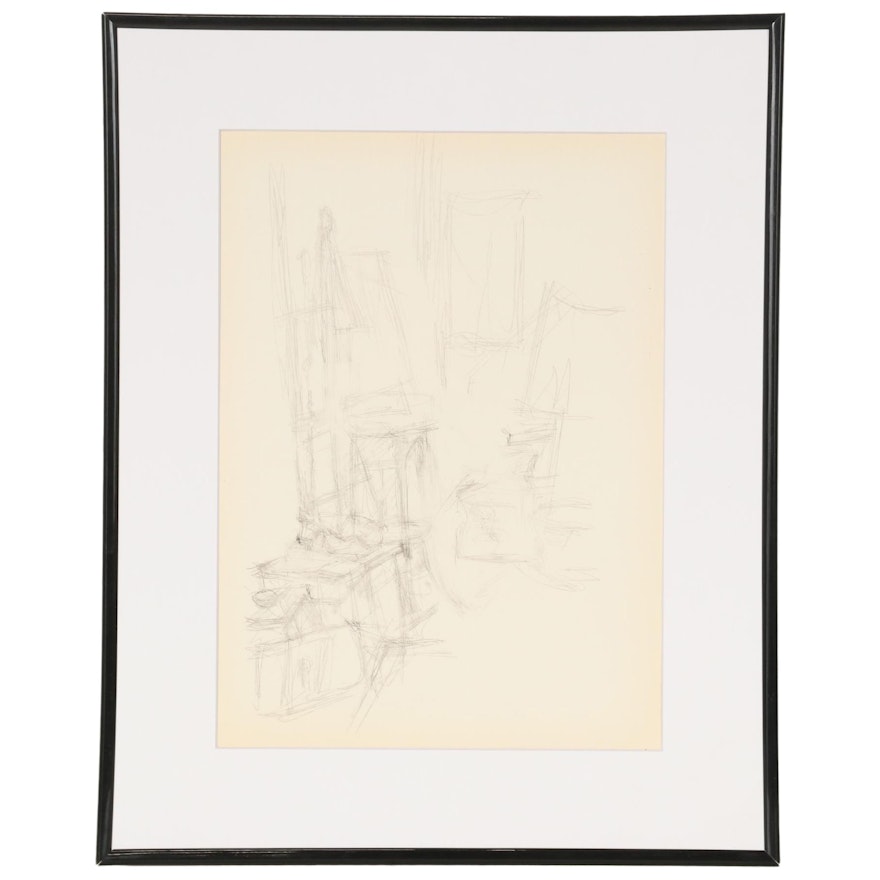 Lithograph after Alberto Giacometti for "Derrière le Miroir," 1957