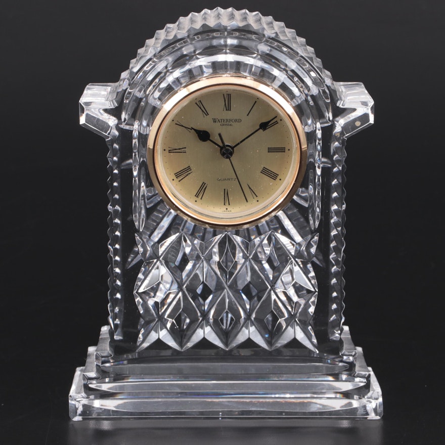 Waterford Crystal "Lismore" Quartz Carriage Clock, Late 20th Century