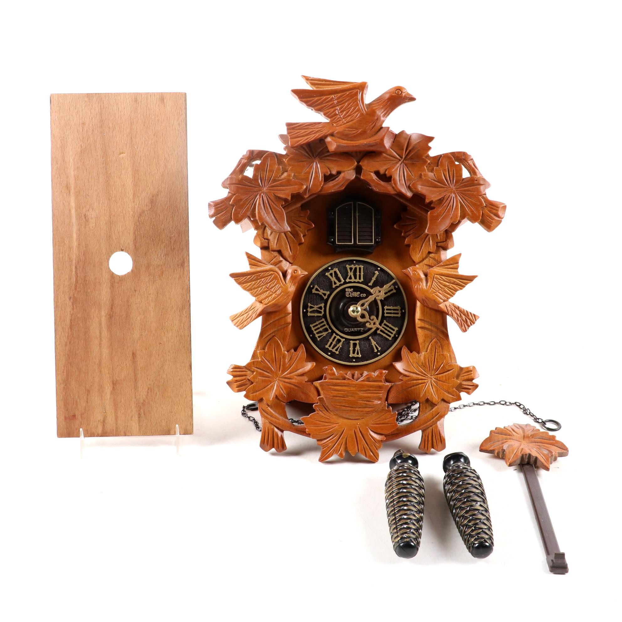 The Time Co. Quartz Faux Wood Cuckoo Clock