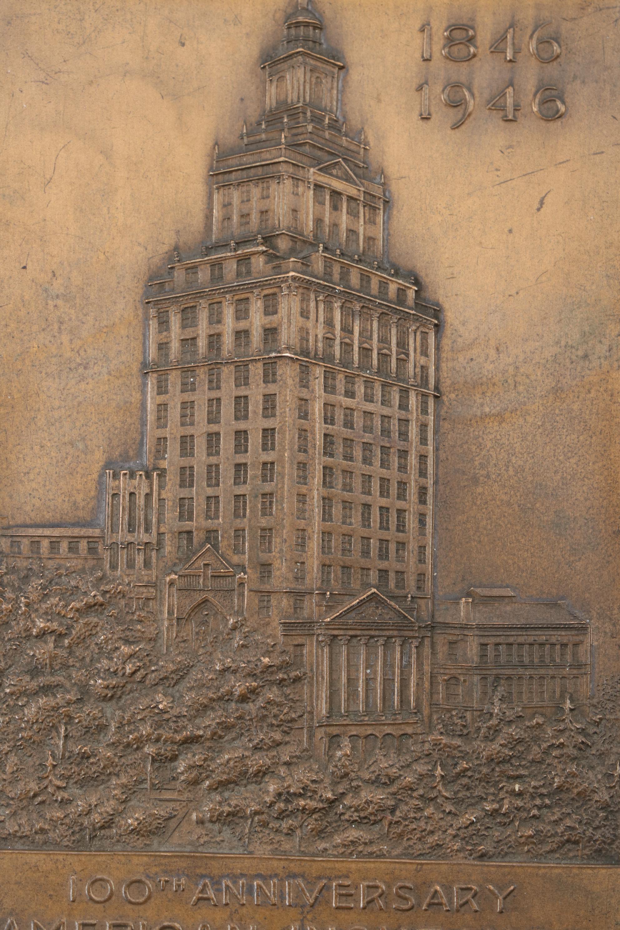 American Insurance "100th Anniversary" Bronze Paperweight