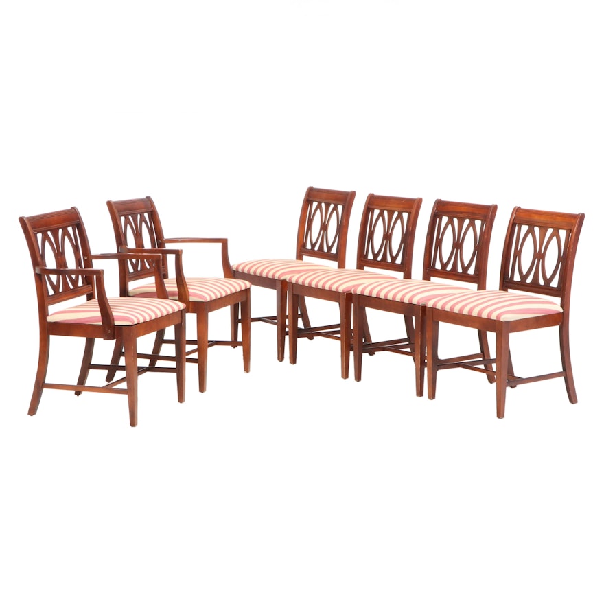 Six Federal Style Mahogany-Stained Dining Chairs, Mid to Late 20th Century