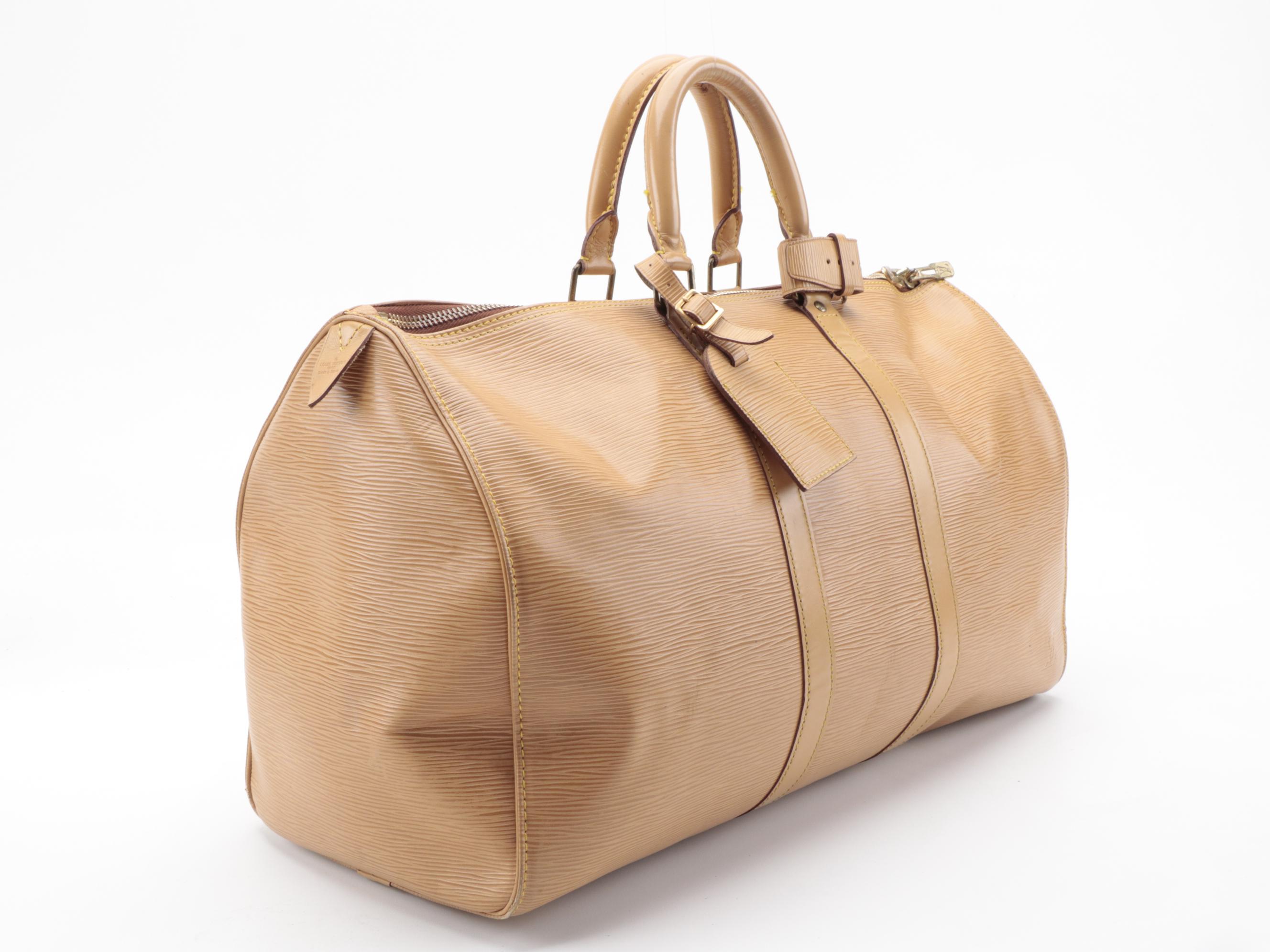 Modified Louis Vuitton Keepall 45 in Winnipeg Sable Epi Leather