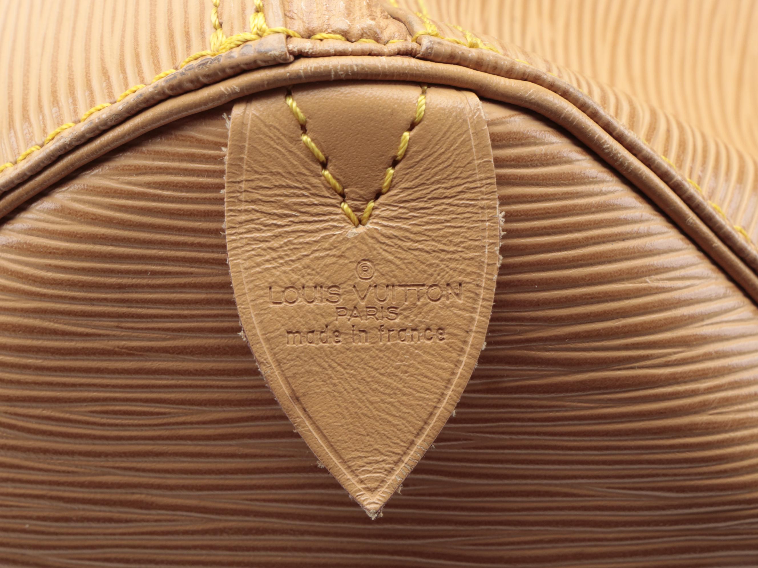 Modified Louis Vuitton Keepall 45 in Winnipeg Sable Epi Leather