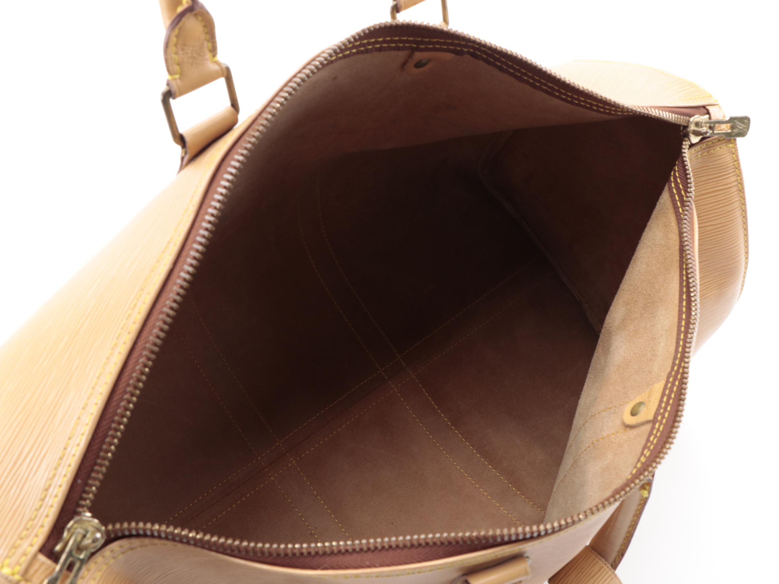 Modified Louis Vuitton Keepall 45 in Winnipeg Sable Epi Leather