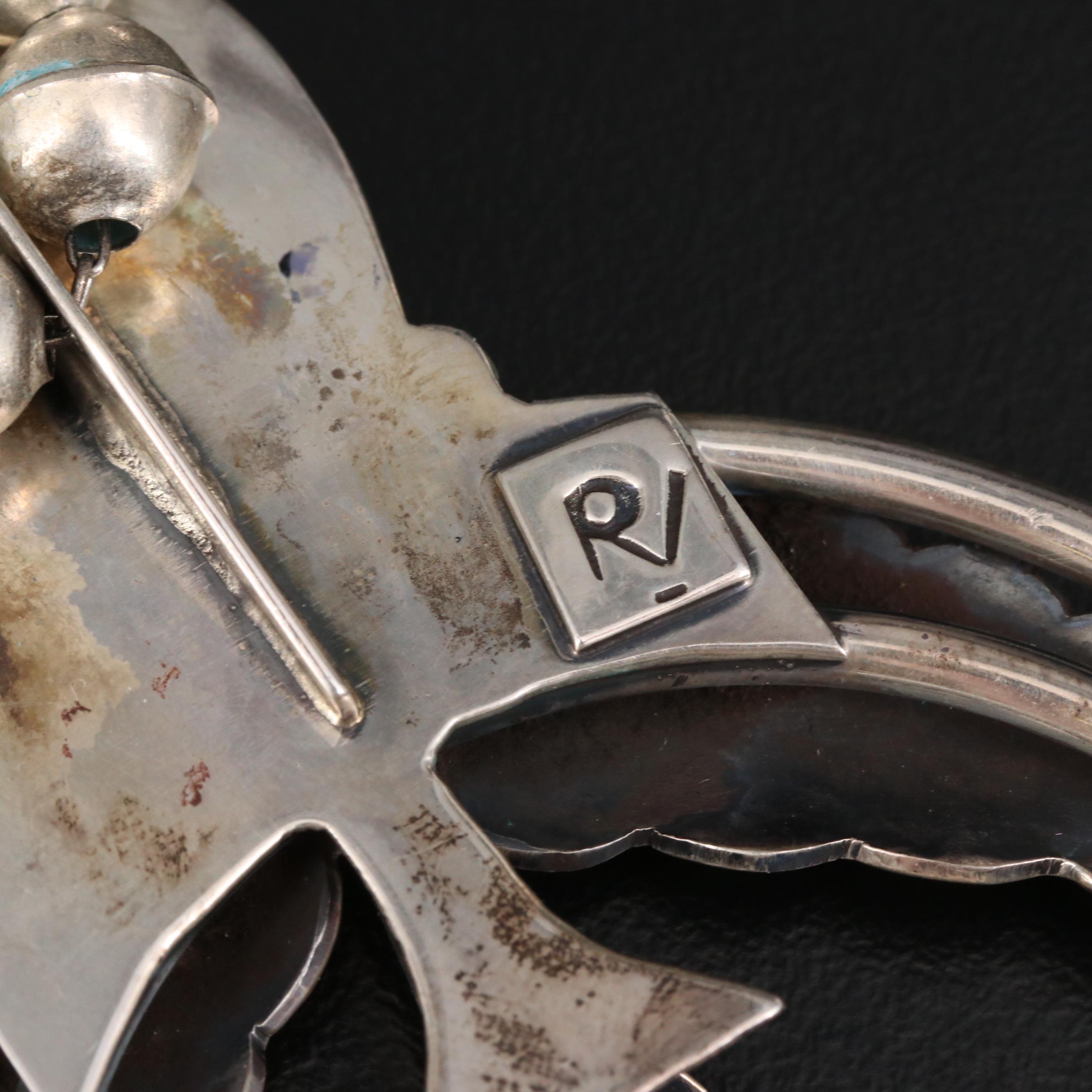 Roy Vandever Navajo Diné Mother of Pearl Squash Blossom Necklace with Naja