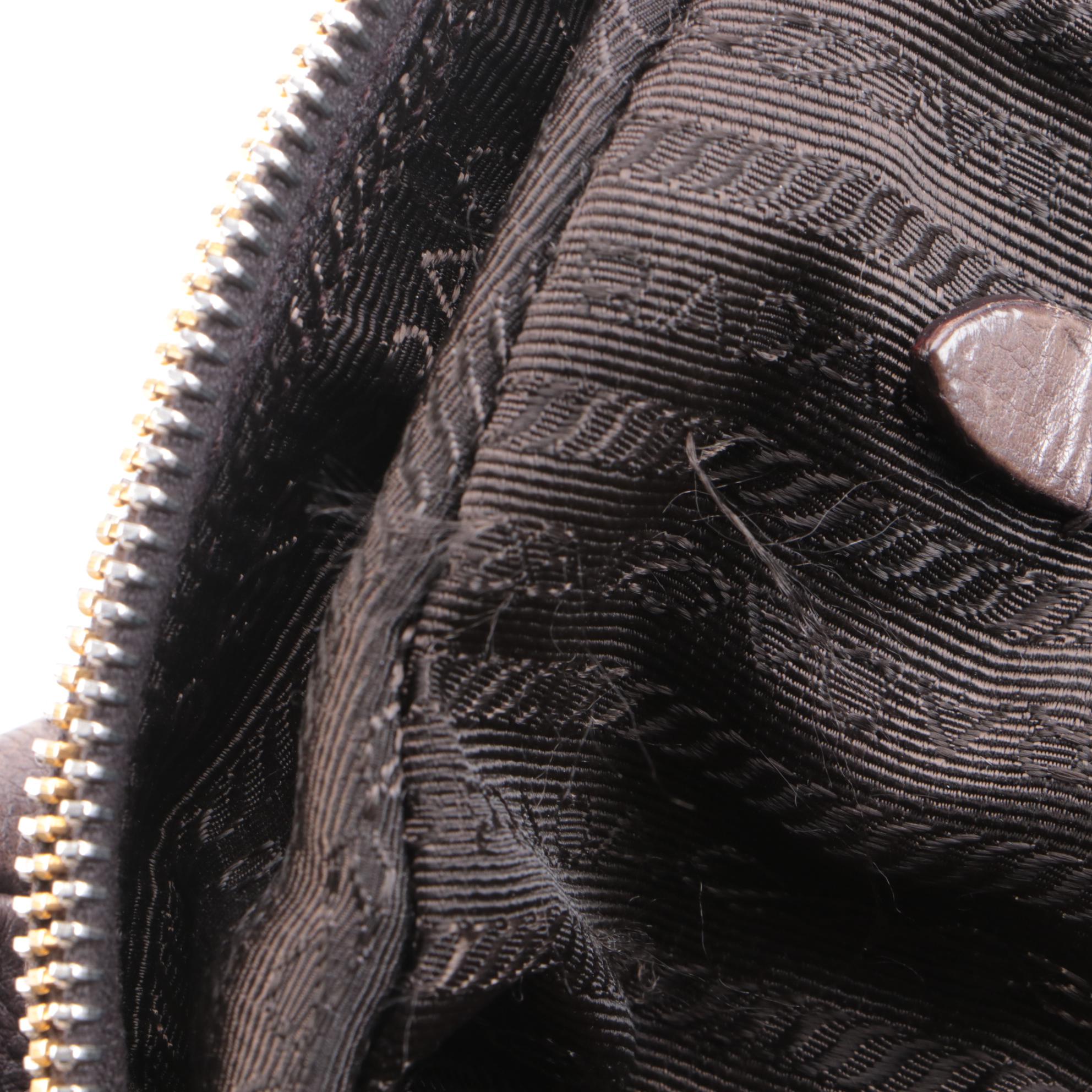 Prada Glacé Zipper Bauletto Bag BL0471 in Ardesia/Fumo Ombré Leather