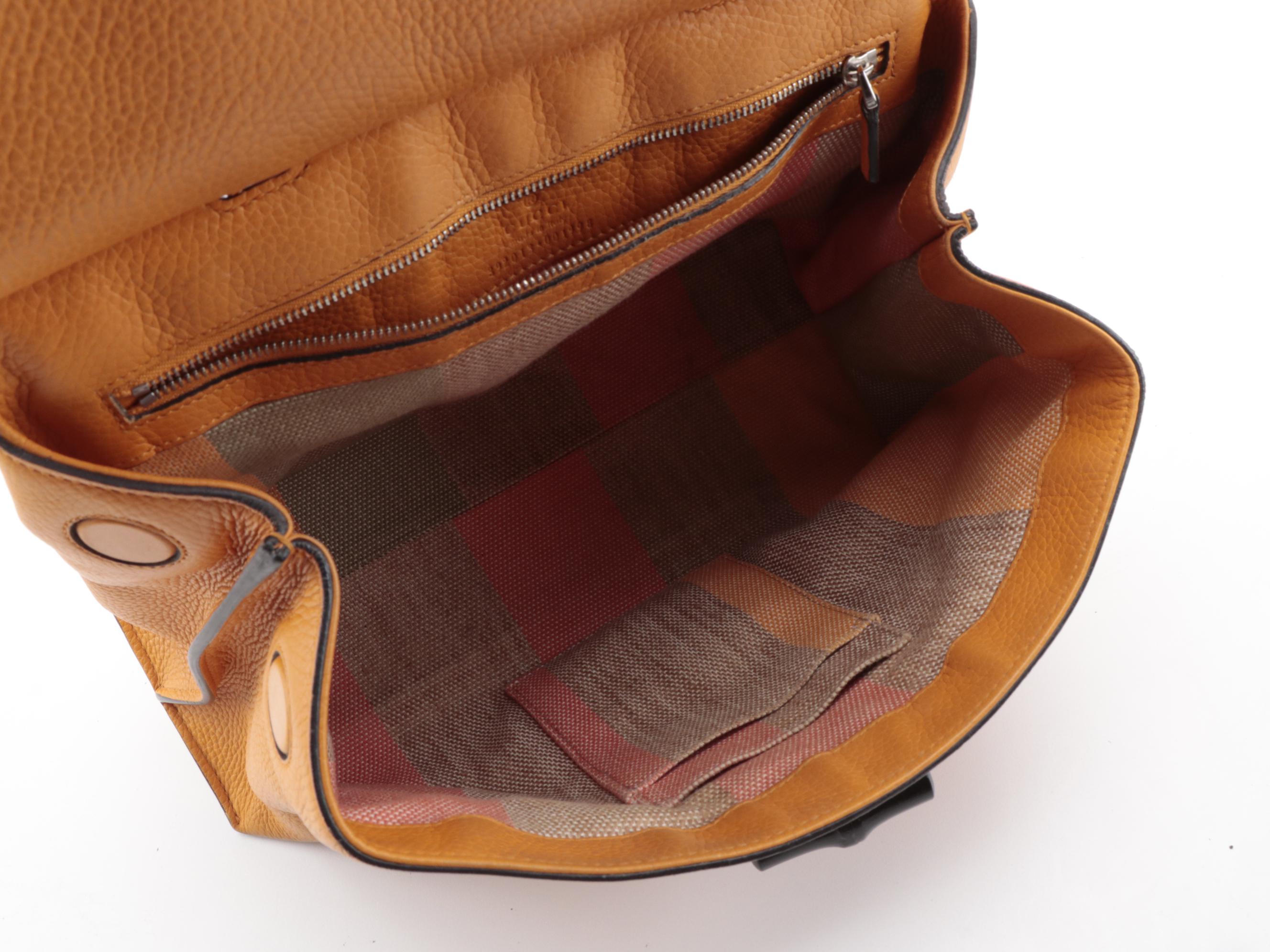 Gucci Bamboo Daily Two-Way Bag in Orange Pebbled Leather