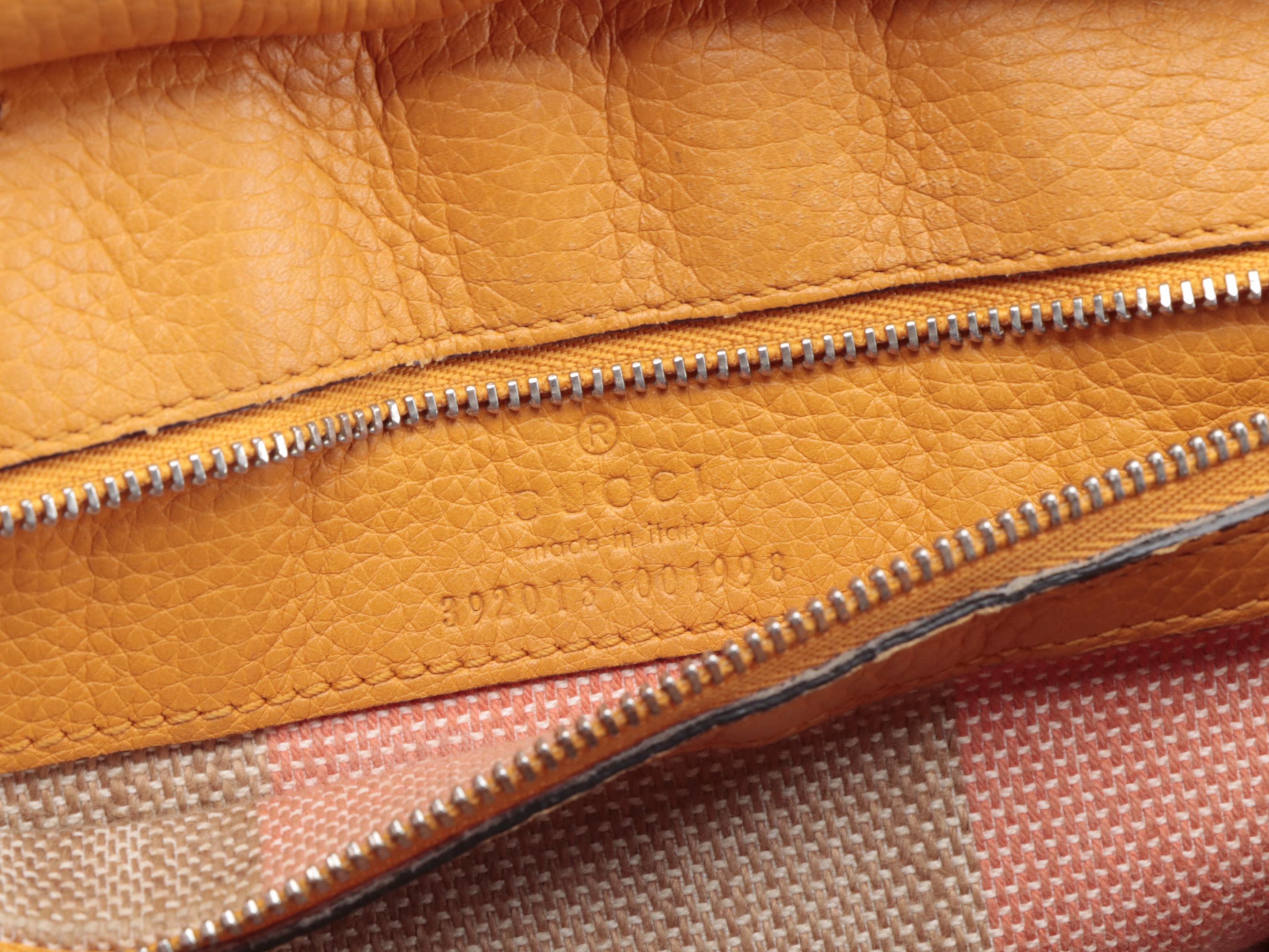 Gucci Bamboo Daily Two-Way Bag in Orange Pebbled Leather